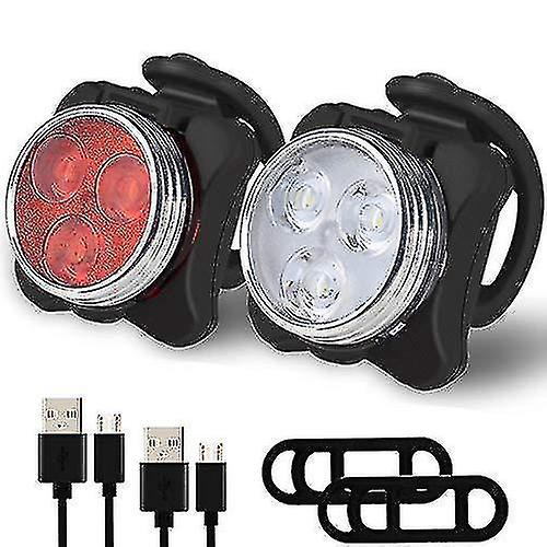 Komplettes Fahrradbeleuchtungsset, Ultrahelle, Per Usb Aufladbare Fahrradlichter, Wasserdichte Beleuchtung (ipx4) Für Mountainbikes Und Rennräder, Wiederaufladbare Vorder- Und Rücklichter