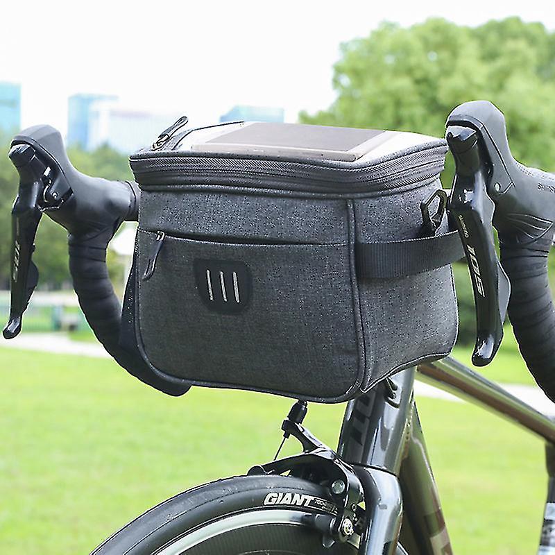 Fahrrad-lenkertasche Vorne, 5 L, Wasserdicht, Kompatibel Mit Allen Smartphone-touchscreens, Fahrradtasche Vorne, Lenkerkorb