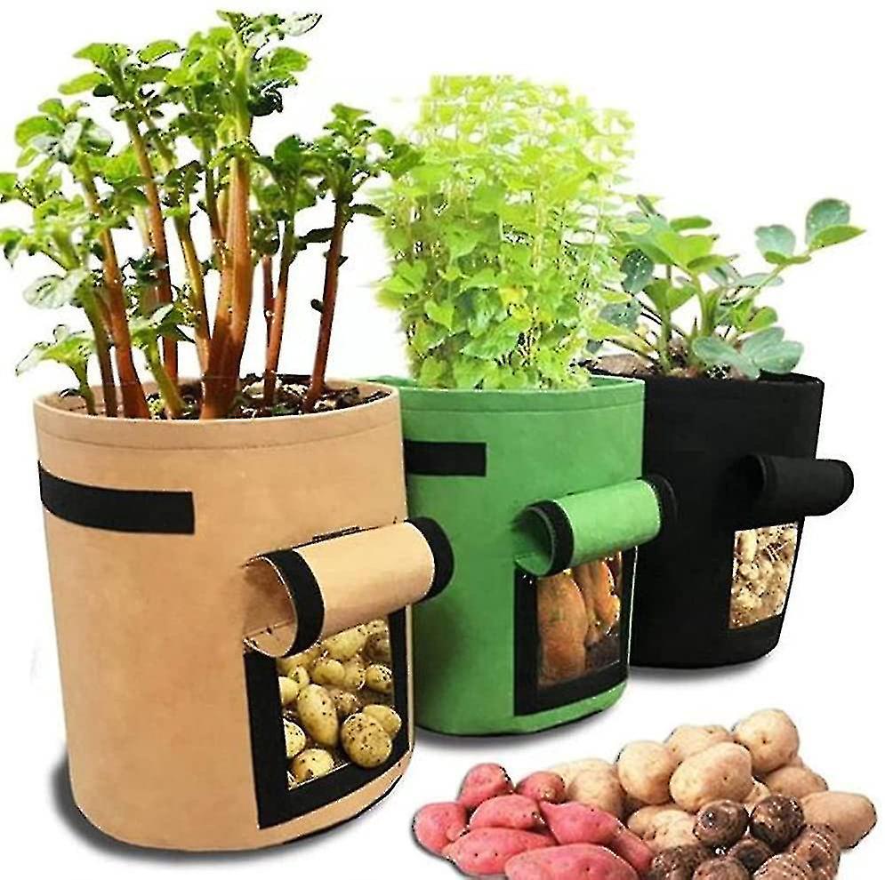 3er-set Pflanzsäcke Für Kartoffeln, Gemüsepflanzsäcke, Kartoffeltöpfe, Pflanzsäcke Für Gartenpflanzen