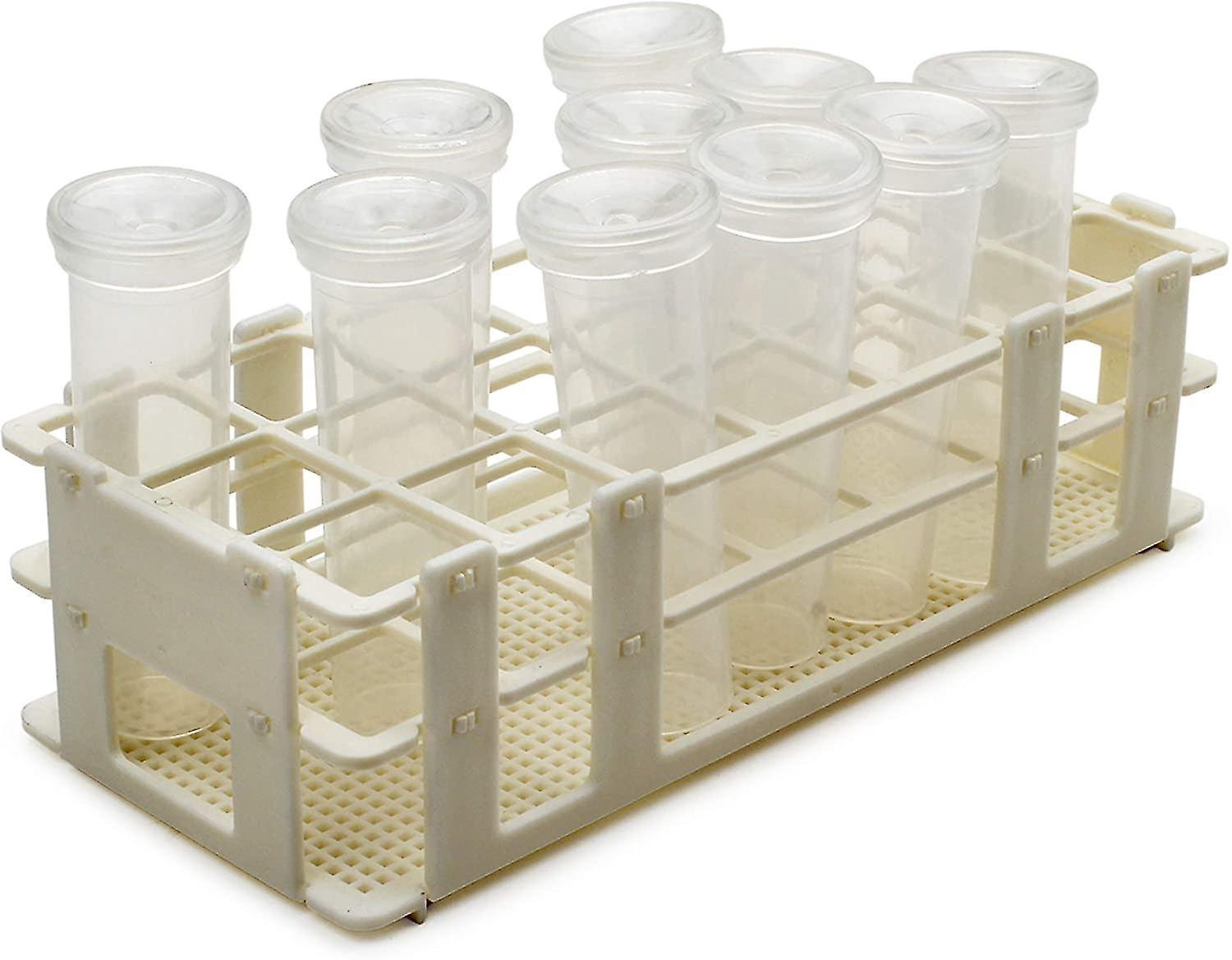 10 X 60ml Blumenröhrchen Mit Halterung Für Seidenpflanzenstecklinge -