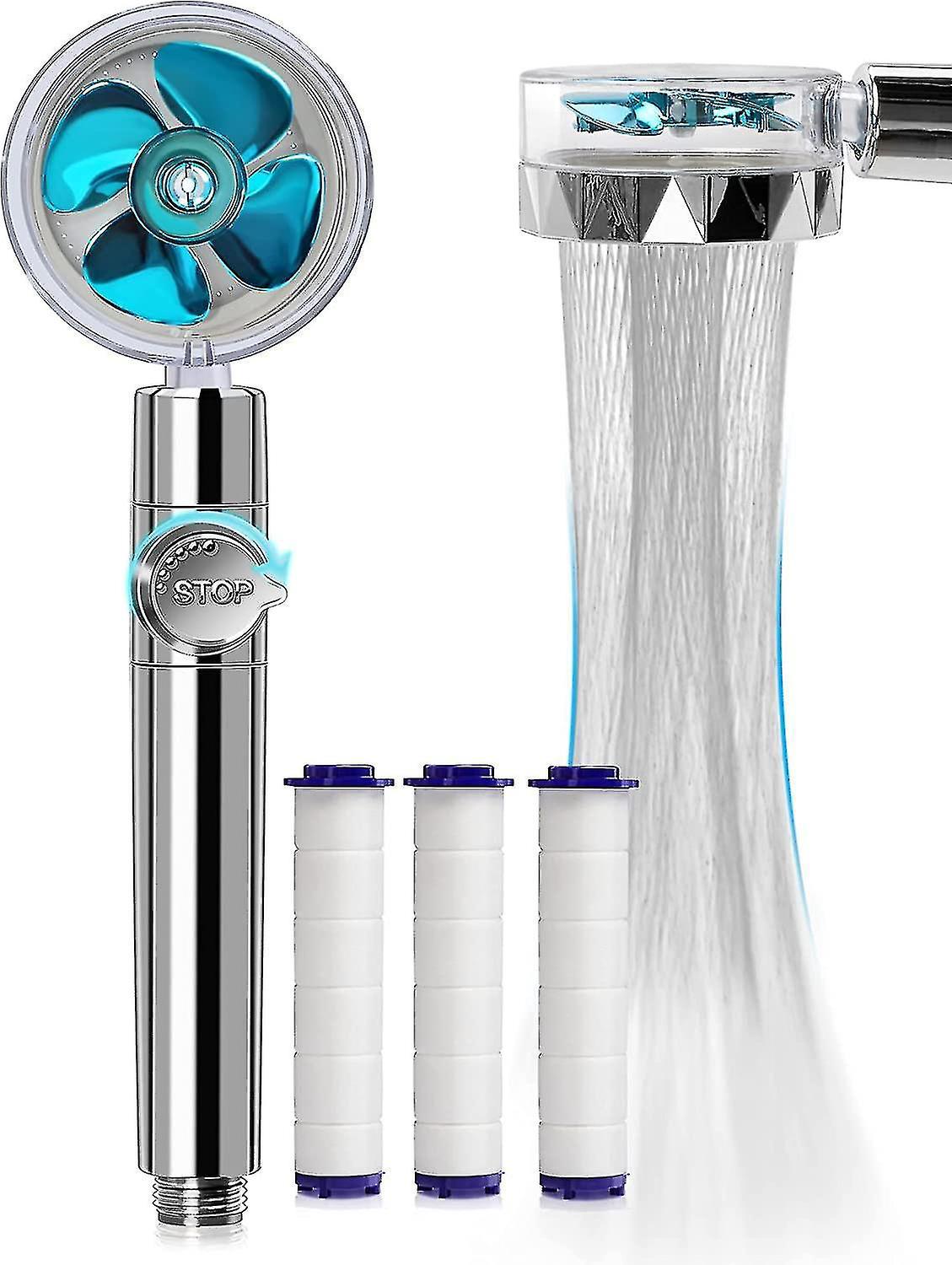 Turbo Handbrause-set Mit 3 Filterkartuschen (blau) -