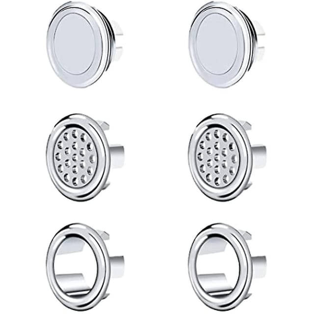 Set Mit 6 Überlaufringen Für Spülbecken, Runde Überlaufabdeckung Für Küchen- Oder Badezimmerspülen, Runder Überlaufstopfen Für Badewannenspülen