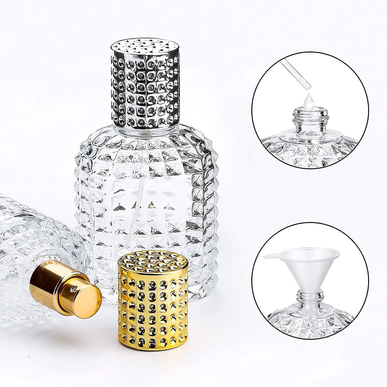 Set Aus 2 Lacon Parfümflakons In Ananasform, Glas-sprühflasche.