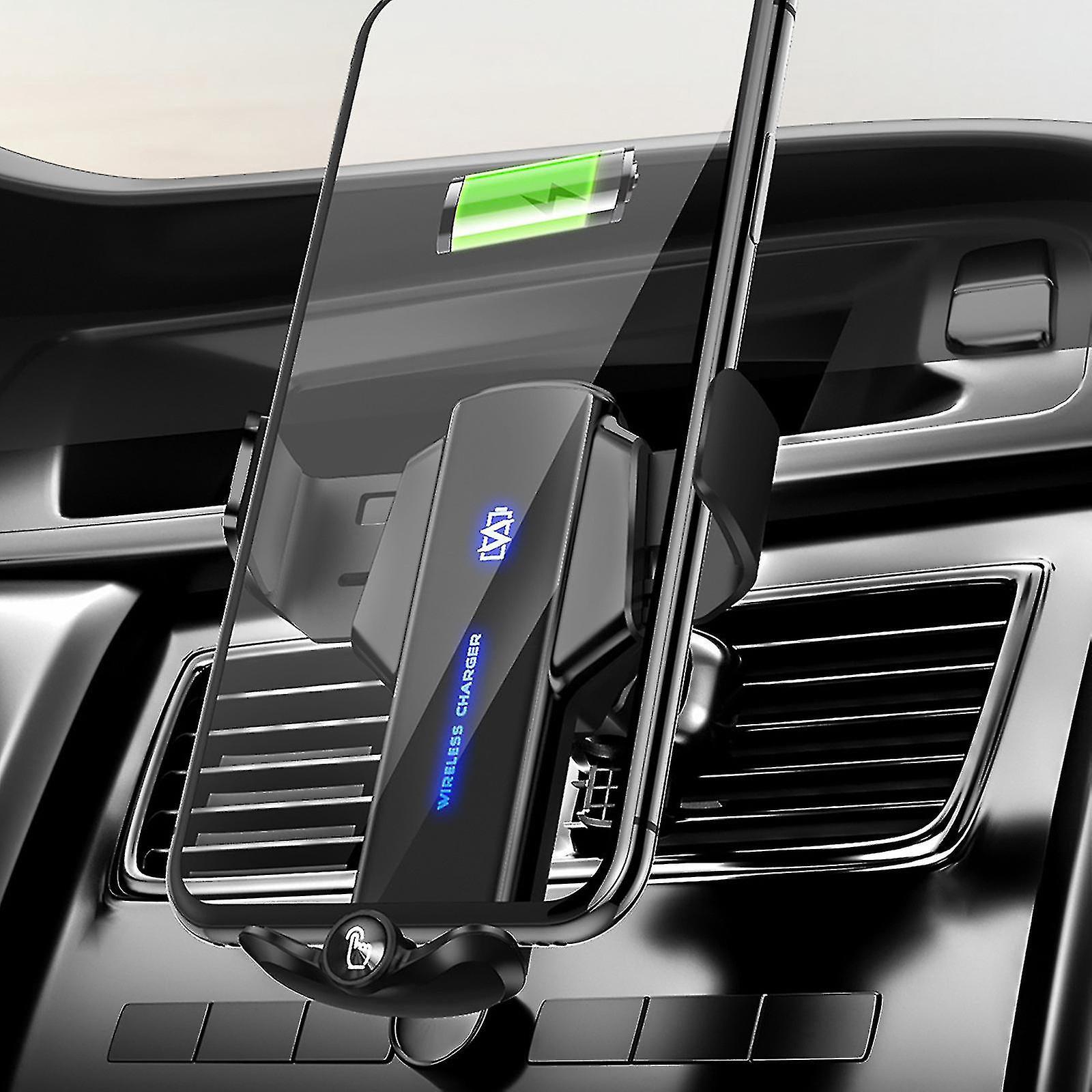 Kabelloses Autoladegerät Für Alle Smartphones, 15-w-qi-schnellladung, Selbstklebende Handyhalterung Für Die Lüftungsschlitze – A