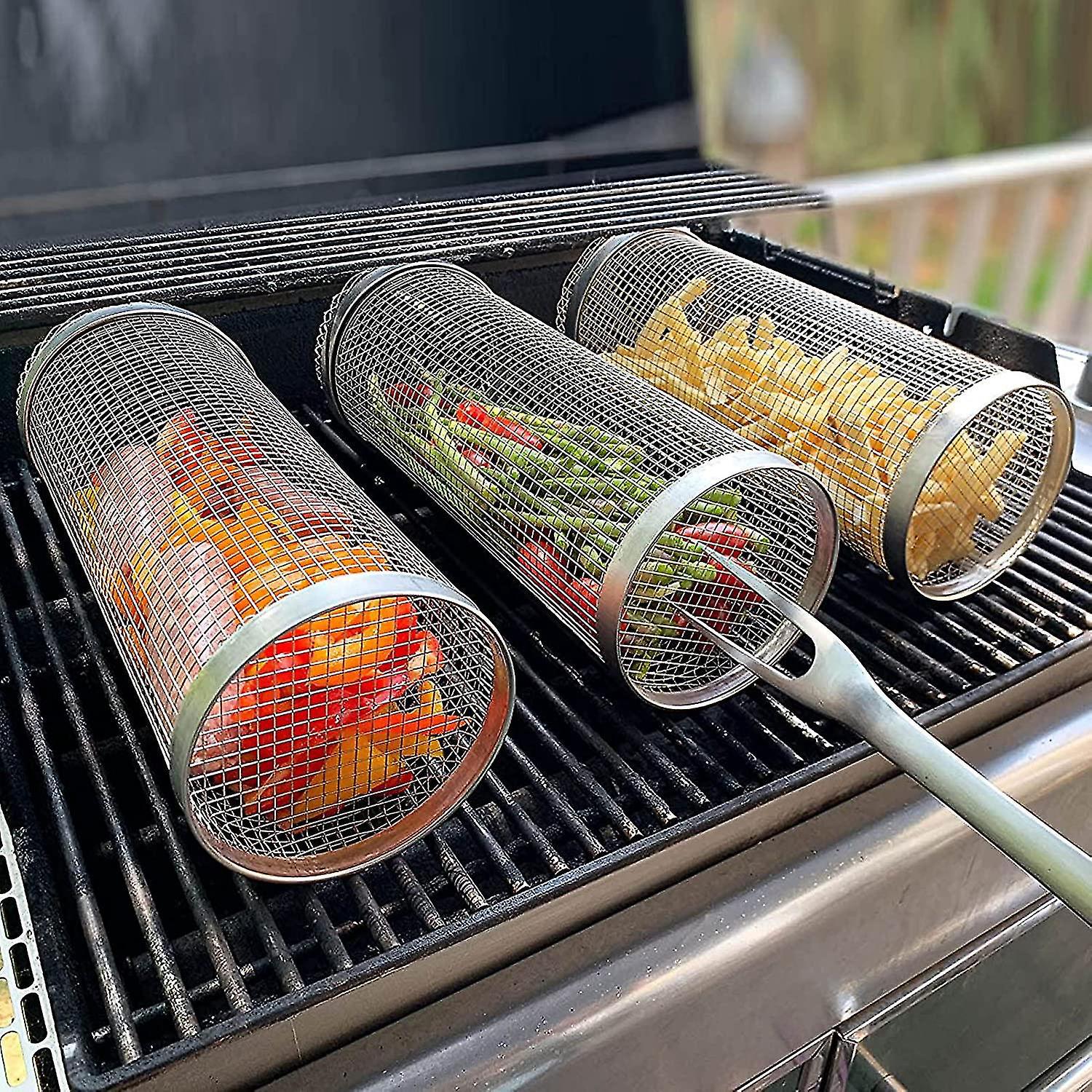 Runder Edelstahl-grillrost (1 Stück), Ideal Für Lagerfeuer Und Camping (20 Cm).