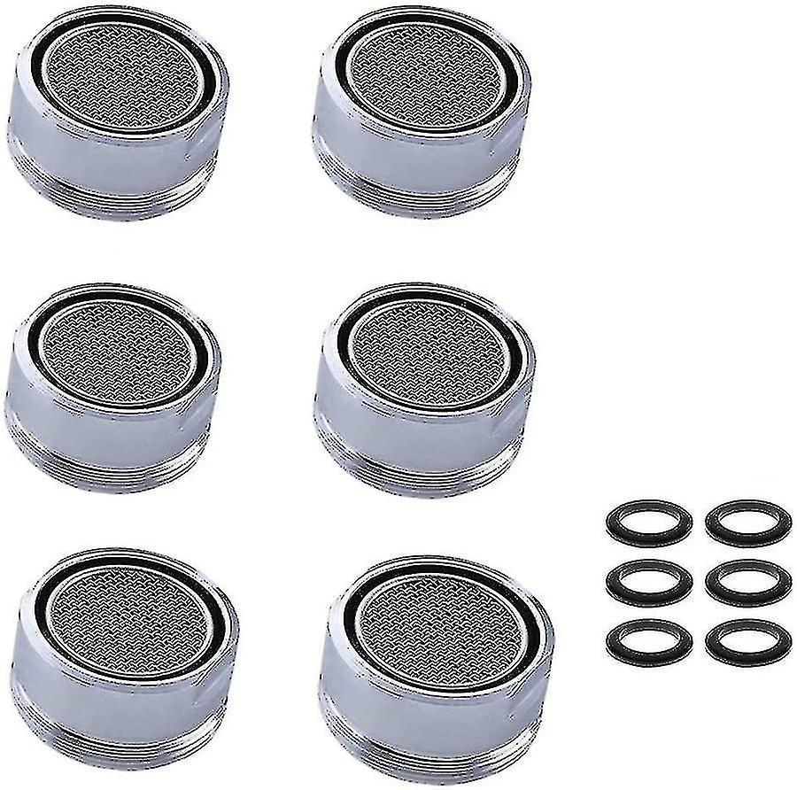 6-teiliger Wasserhahn-blasenfilter Mit 6 Gummidichtungen Und Wasserhahn-luftsprudler (24 Mm) -