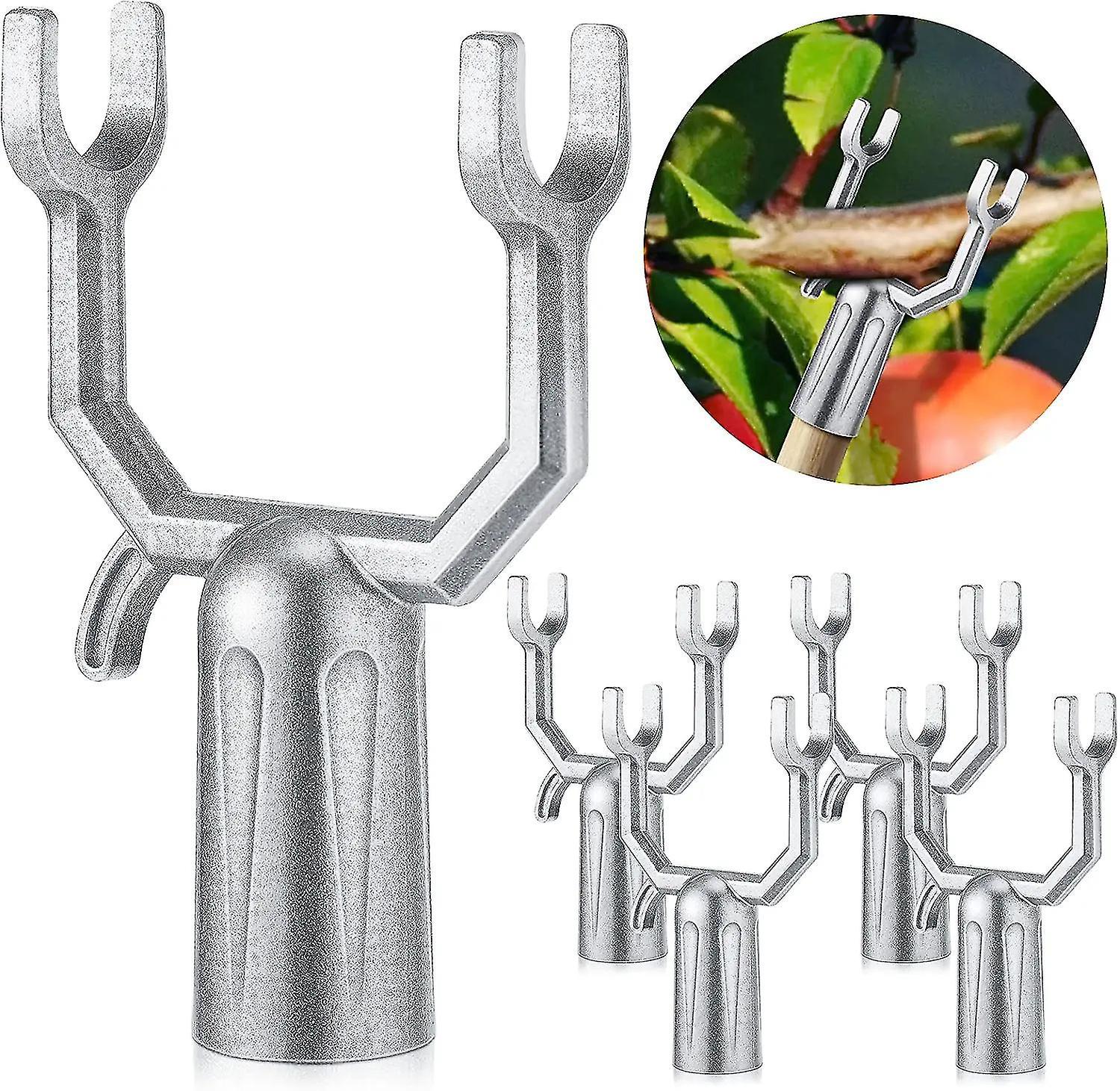 6er-set Aststützen Und -pfähle Aus Metall Zum Begradigen Von Ästen, Ideal Für Weinberge Und Obstplantagen – Silber – 6 Stück