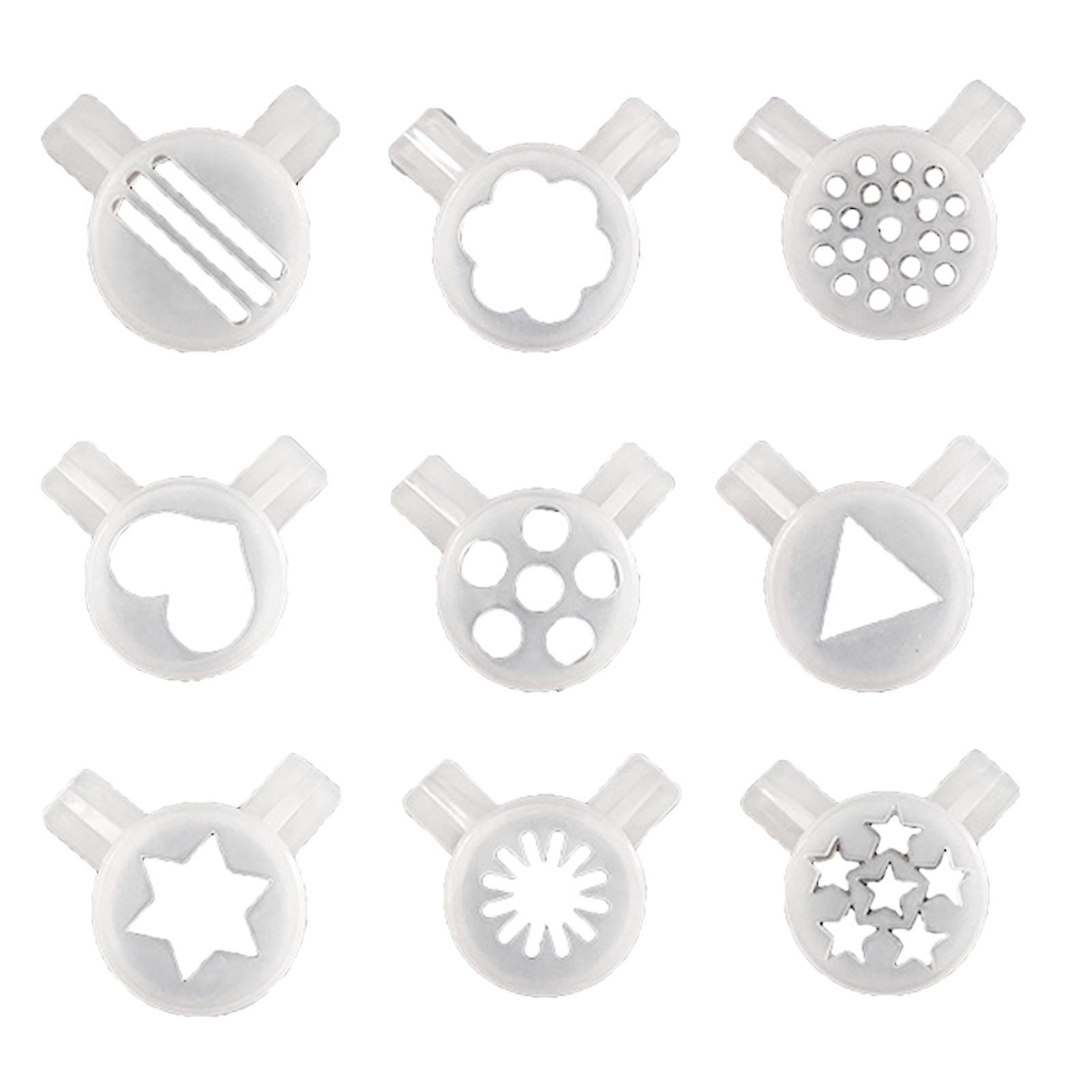Set Mit 9 Universellen 32-mm-tüllen, Leicht Zu Reinigen, 29 Mm Innendurchmesser, Verschiedene Designs. Zubehör Für Eismaschinen Und Cocktailbars.