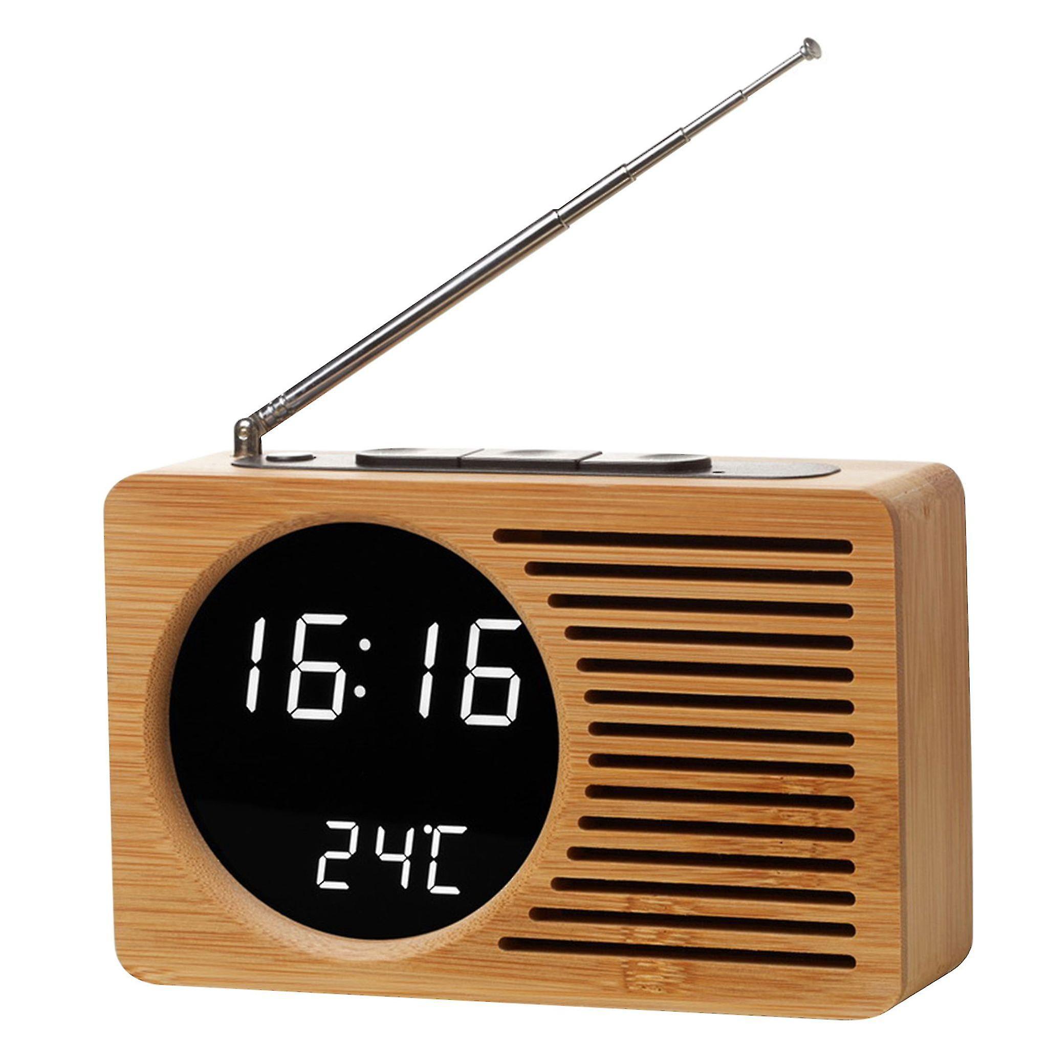 Digitales Radiowecker-set Aus Holz, 165 X 90 X 45 Mm