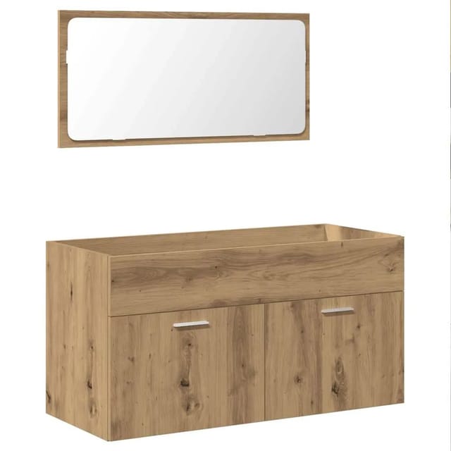 vidaXL Badschrank mit Spiegel Artisan-Eiche Holzwerkstoff 856382