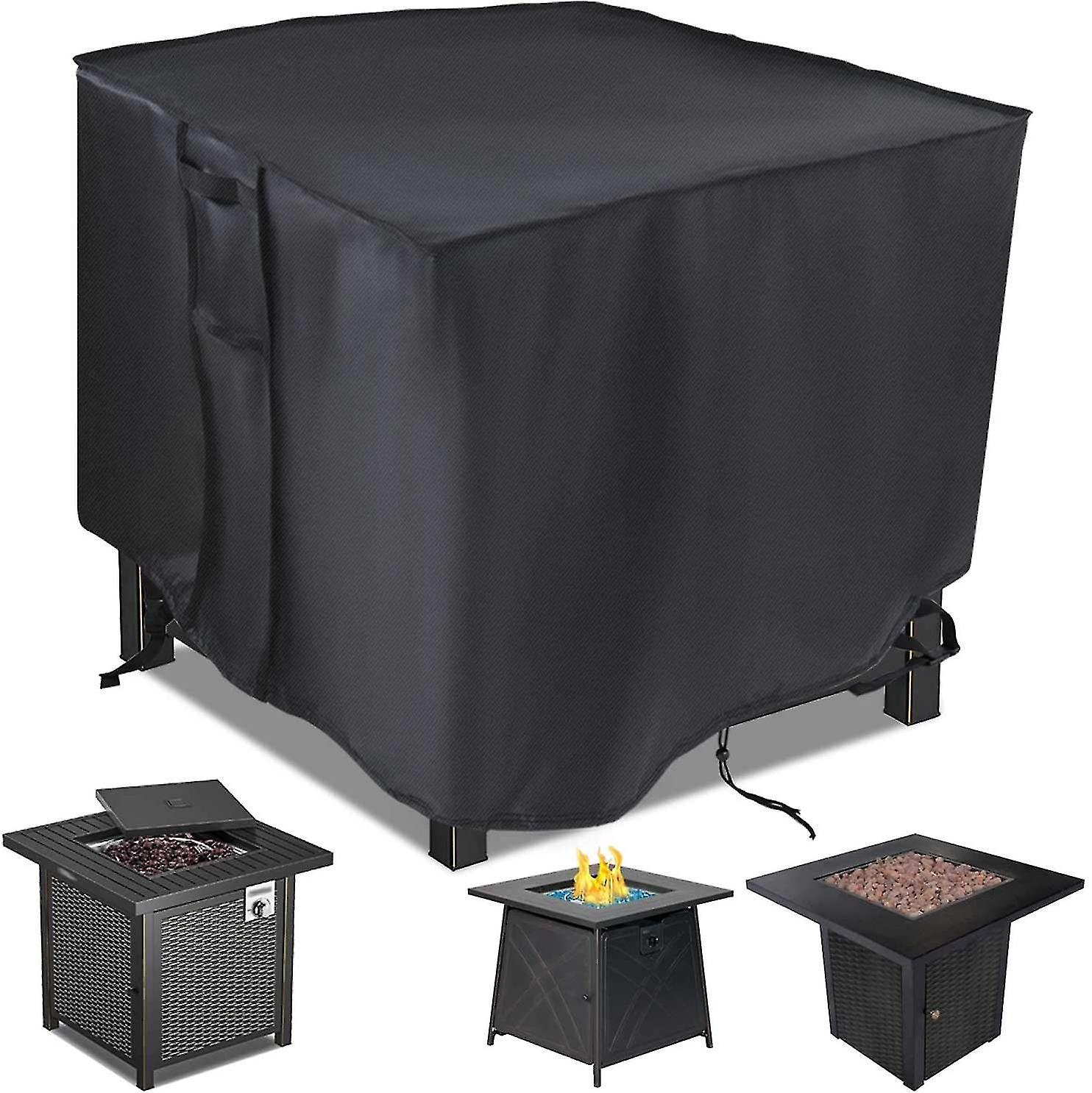 Quadratische Abdeckung Für Gasfeuertisch – Wasserdicht, Winddicht, Uv-beständig, Extrem Langlebig Für Gartenmöbel Mit Feuerstelle – 91,4 Cm L X 91,4 Cm B X 53,3 Cm H