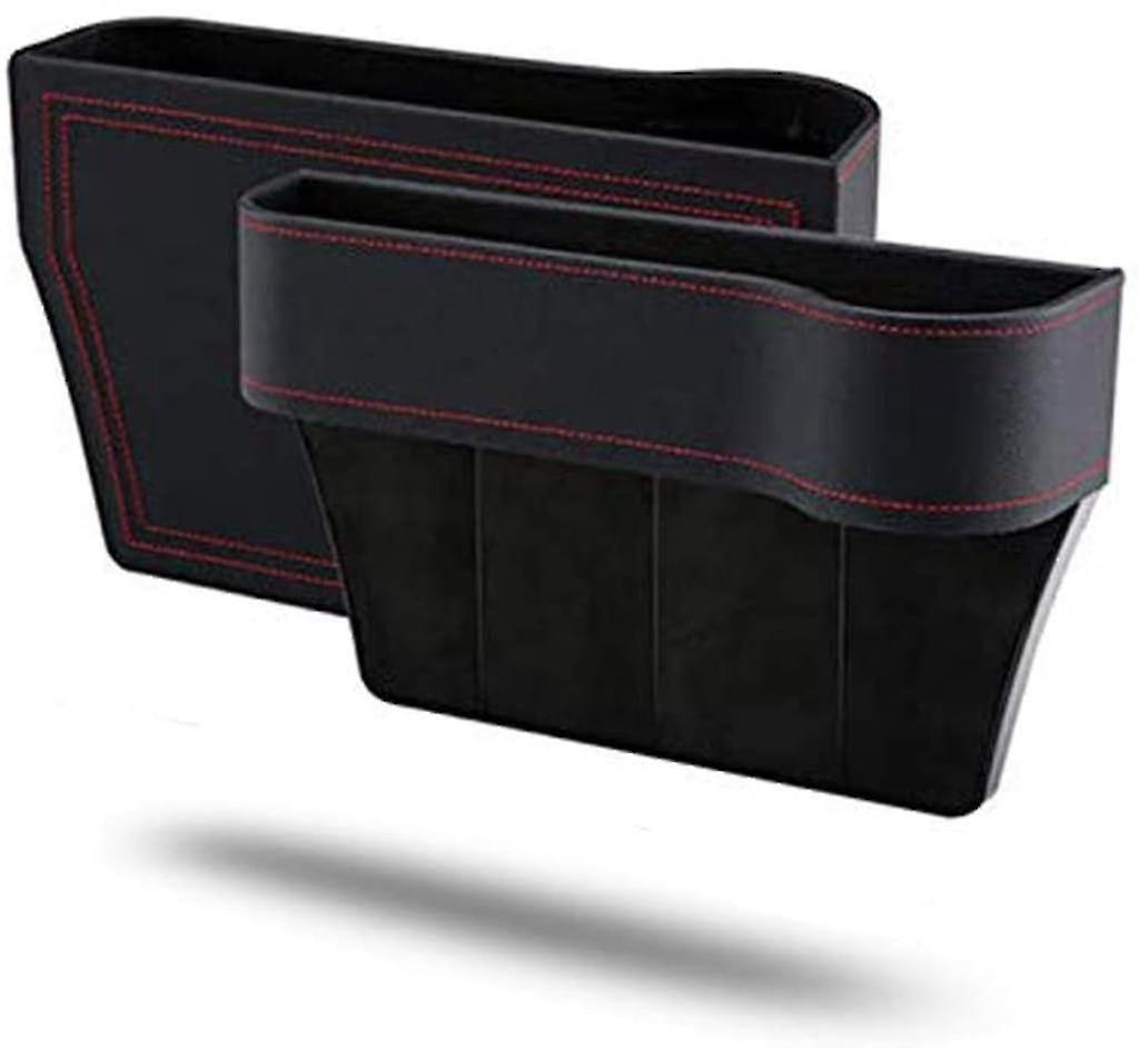 Multifunktionale Autoaufbewahrungsbox, Organizer Mit Seitentaschen Aus Pu-leder Für Den Autositz, Seitliche Fächer Für Den Autositz, Füllt Die Lücken Zwischen Den Sitzen.