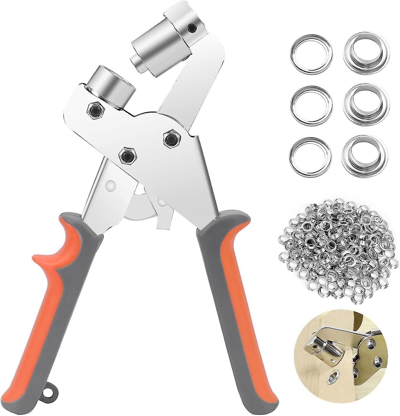 Ösenzange, Professionelles Set Mit 100 Metallösen (10 Mm Innendurchmesser) Für Leder, Stoff, Planen, Pvc-vorhänge
