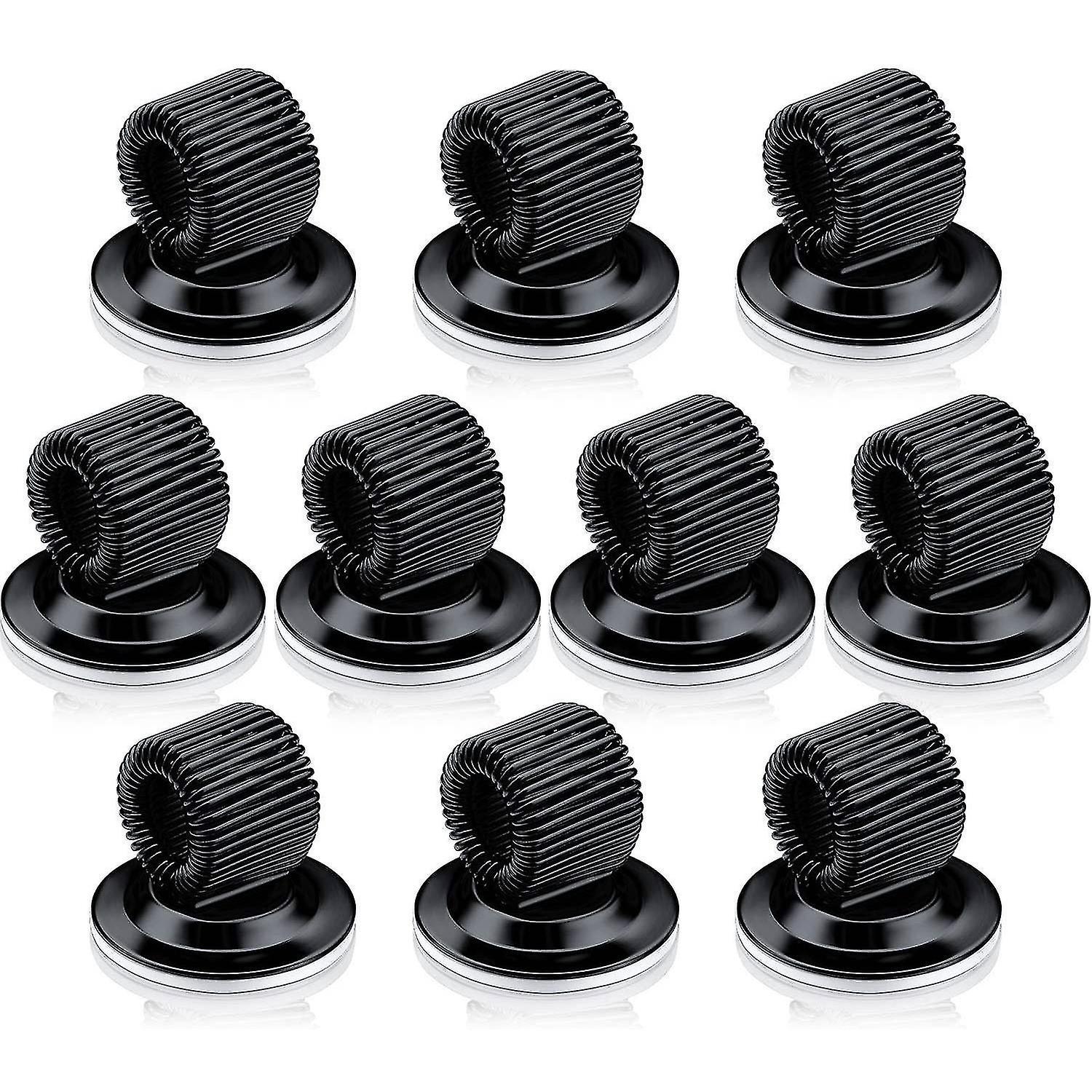 Set Mit 10 Stifthaltern Aus Stahl, Selbstklebende Clips Mit Verstellbarer Federschlaufe Für R-