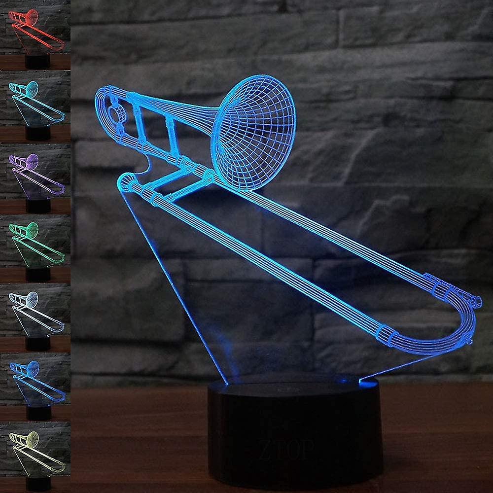 3d-illusions-nachtlicht In Form Einer Büroklammer, 7 Wechselnde Farben, Berührungsschalter, Usb-betriebene Led-schreibtischlampe, Originelles Geschenk Für Partys Und Geburtstage.