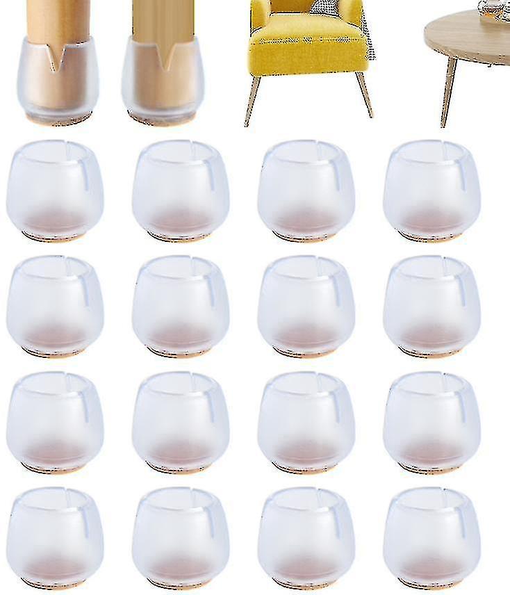 Set Mit 16 Silikon-stuhlbeinschonern Mit Kratzfestem Filz – Größe M