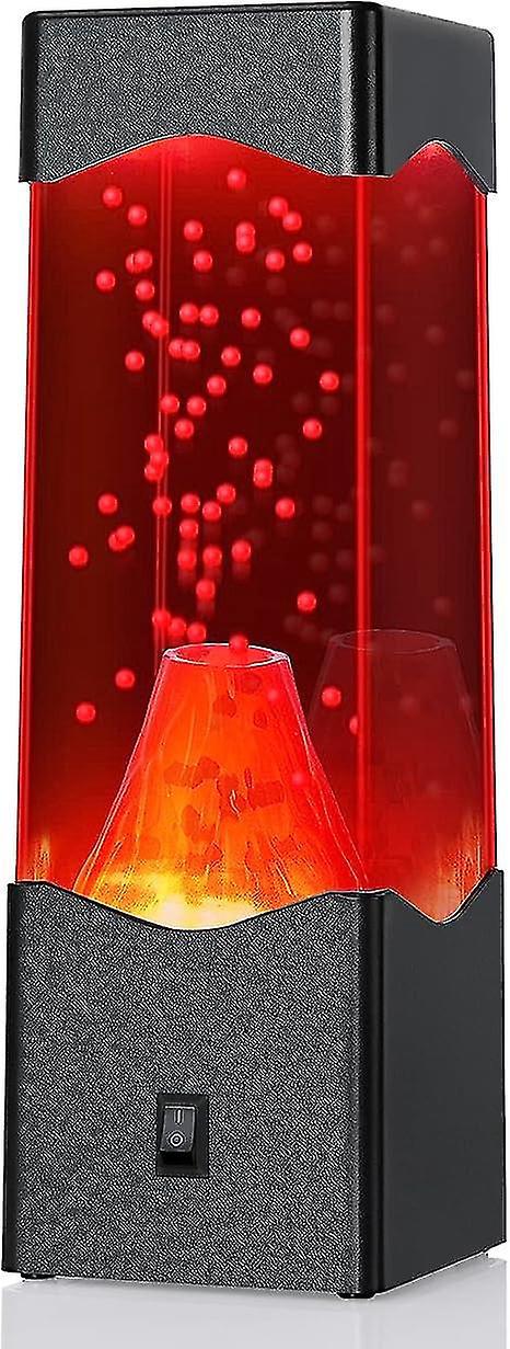 Lavalampe Für Erwachsene, Usb-betriebene Vulkan-lavalampe, Stimmungsvolles Nachtlicht Für Schlafzimmer Oder Büro, Originelles Geschenk Für Jungen, Mädchen Und Kinder (schwarz) -