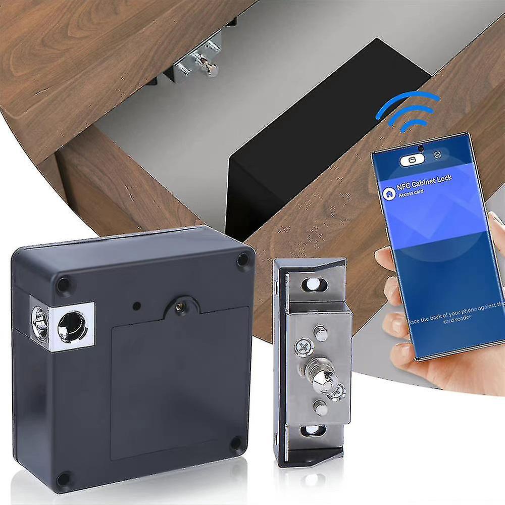 Rfid-schloss Für Schränke, Verstecktes Nfc-kompatibles Schloss, Rfid-schloss Für Verdeckte Waffenschränke, Holzschubladen, Schränke, Kisten.