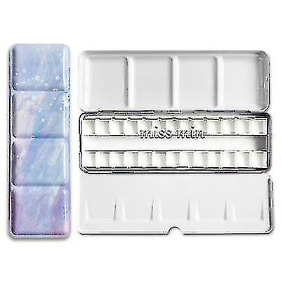 Aufbewahrungsbox Aus Eisen Für Leere Sternförmige Paletten Mit 24/48 Fächern Und Halben Näpfchen Für Aquarell-/öl-/acrylfarben.
