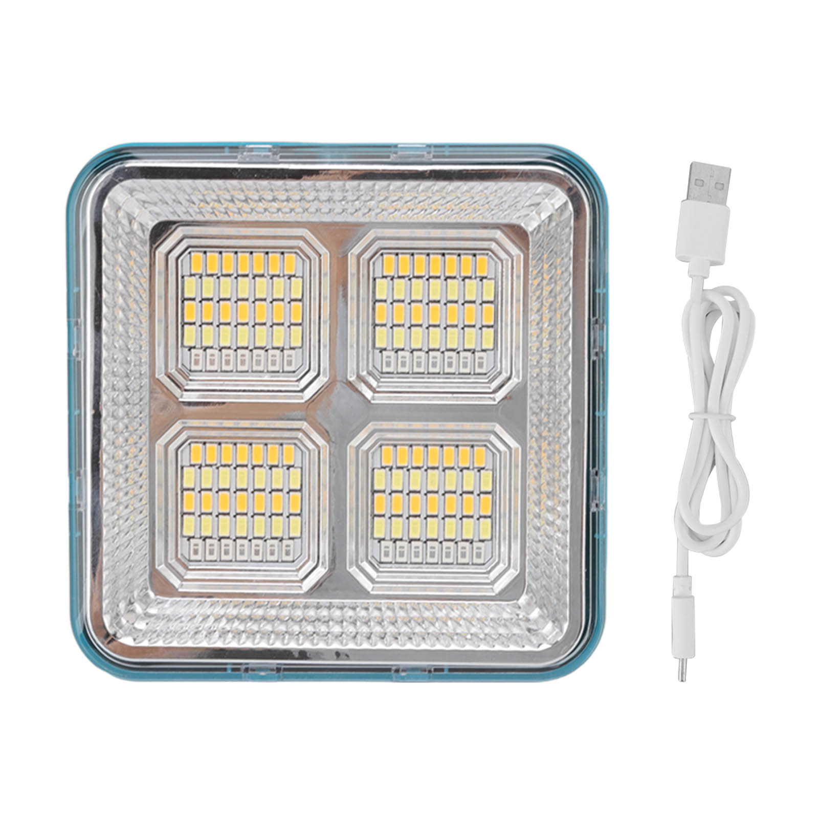 Solar-led-campinglampe Mit Magnet, Blaues Licht Für Notfälle Und Outdoor-arbeit