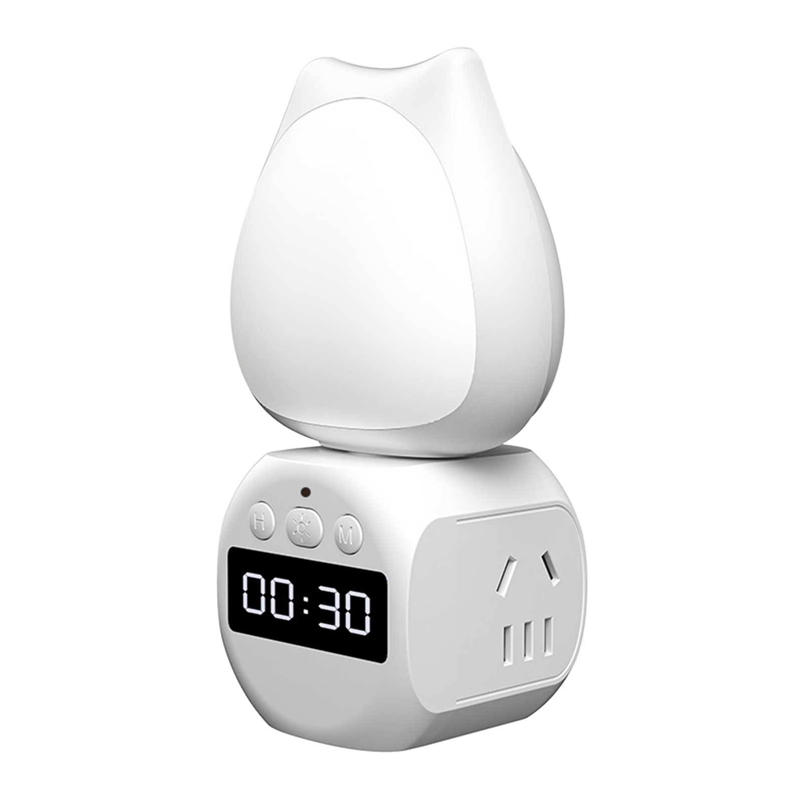 Mini-led-nachtlicht Mit 350°-drehfunktion Und Uhr – Intelligente Steuerung, Augenschonend, Keine Fernbedienung