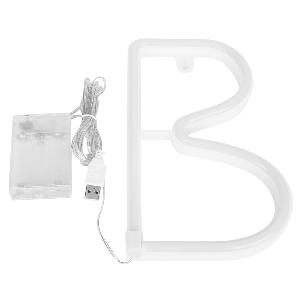 Dekorative Led-lampe In Form Des Englischen Buchstabens B Für Hochzeiten, Partys Und Als Heimdekoration