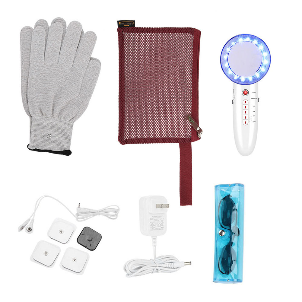 6-in-1 Multifunktions-ems-gesichtsbehandlungsgerät Mit Led- Und Galvaniktherapie – Ultraschall-schlankheits- Und Anti-cellulite-gerät – Us-stecker Kompatibel