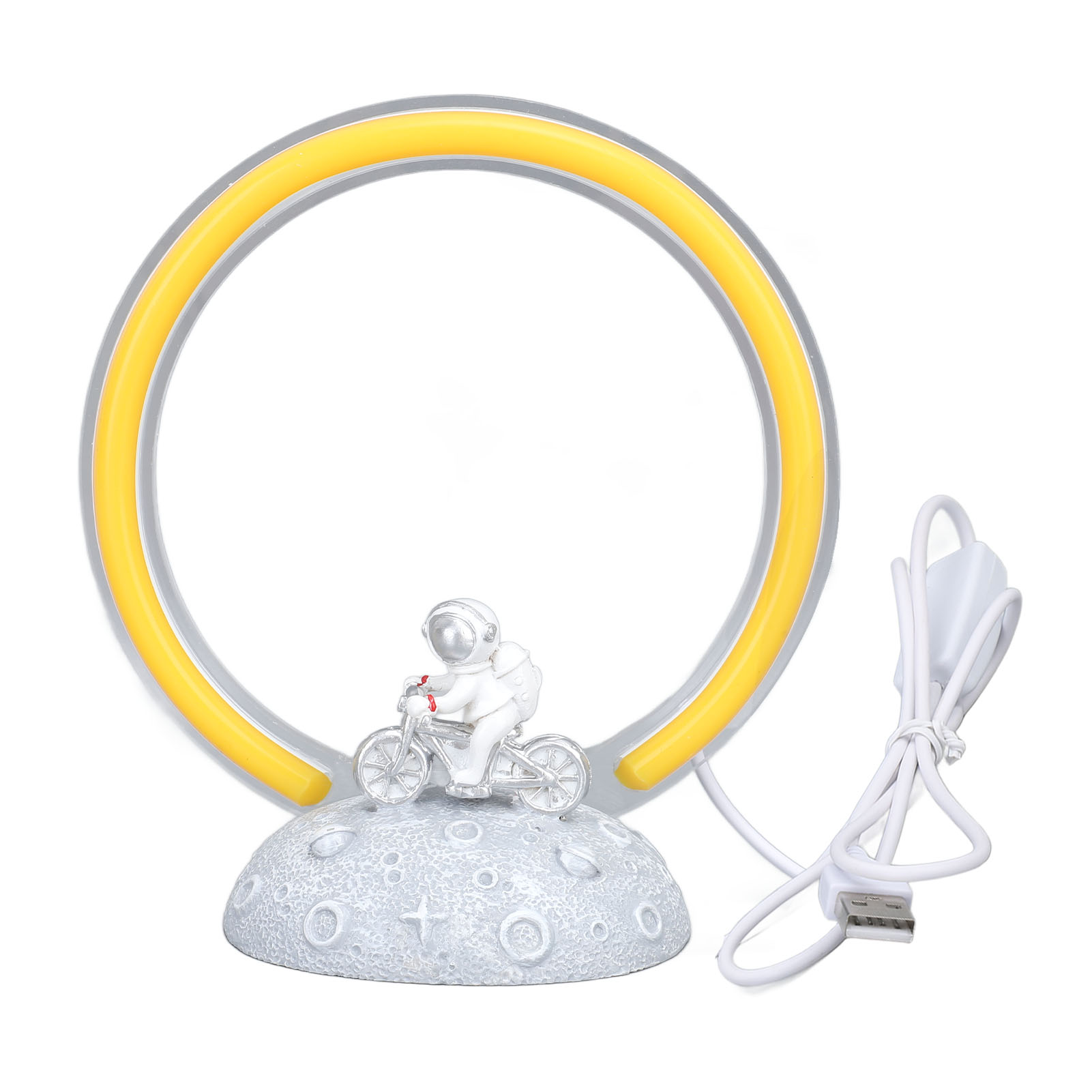 Niedliche Astronauten-led-schreibtischlampe, Gelbes Nachtlicht Fürs Schlafzimmer, Tischdekoration, 5 V