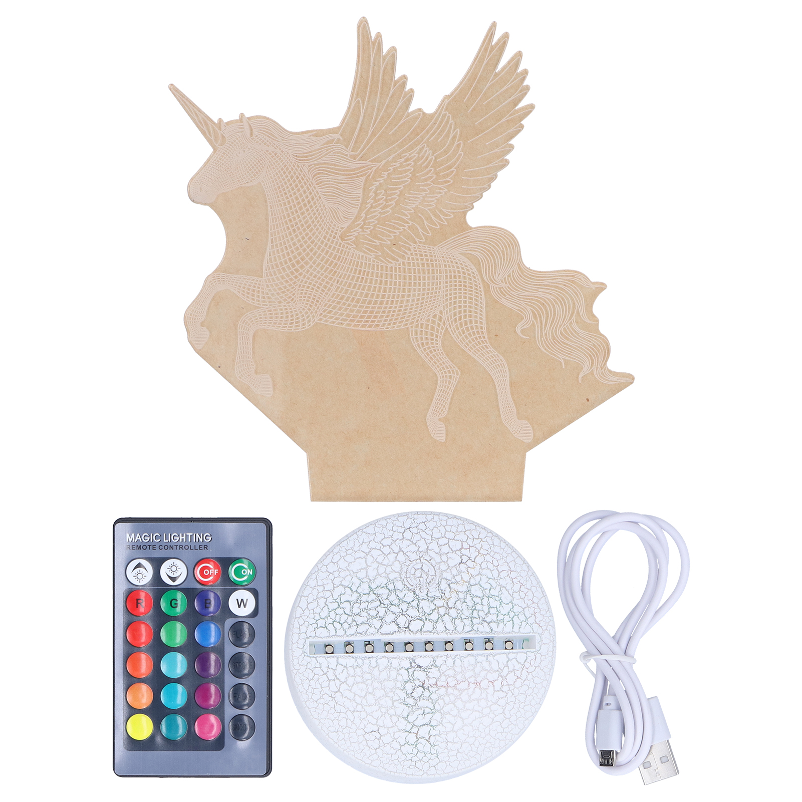 3d-led-nachtillusionslampe, 16 Farben, Kinderzimmerdekoration, Originelle Geschenkidee Kx-72