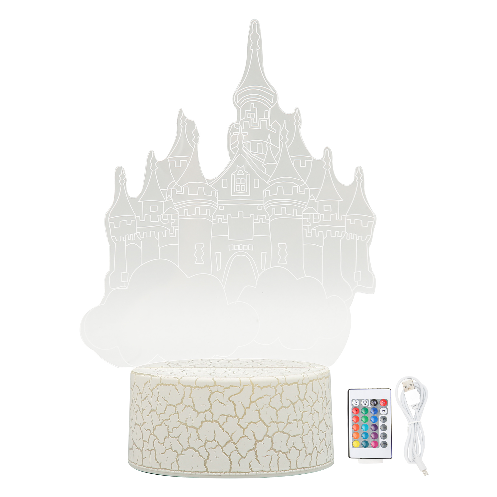 3d-schlosslampe Mit Fernbedienung Und Berührungssensor – Kreative Und Elegante Geschenkidee