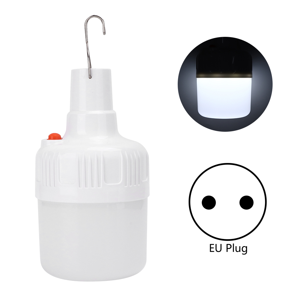 Wiederaufladbare Led-campinglampe, Tragbare Zeltleuchte, Notbeleuchtung Für Den Außenbereich, 100–250 V Mit Eu-stecker