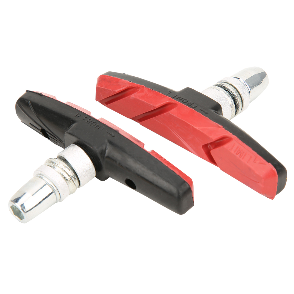 Paar Geräuschlose Bremsbeläge Aus Materialmix Für Mountainbikes, Rotes Fahrradzubehör