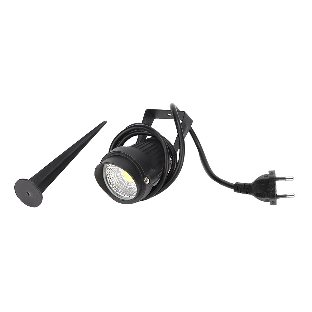 5w Cob Aluminium-led-außenleuchte, 1 M, Ip65 Wasserdicht, Für Garten, Hof, Landschaft, 85-265v, Kaltweißes Licht Mit Abgewinkelter Abdeckung (eu-stecker)