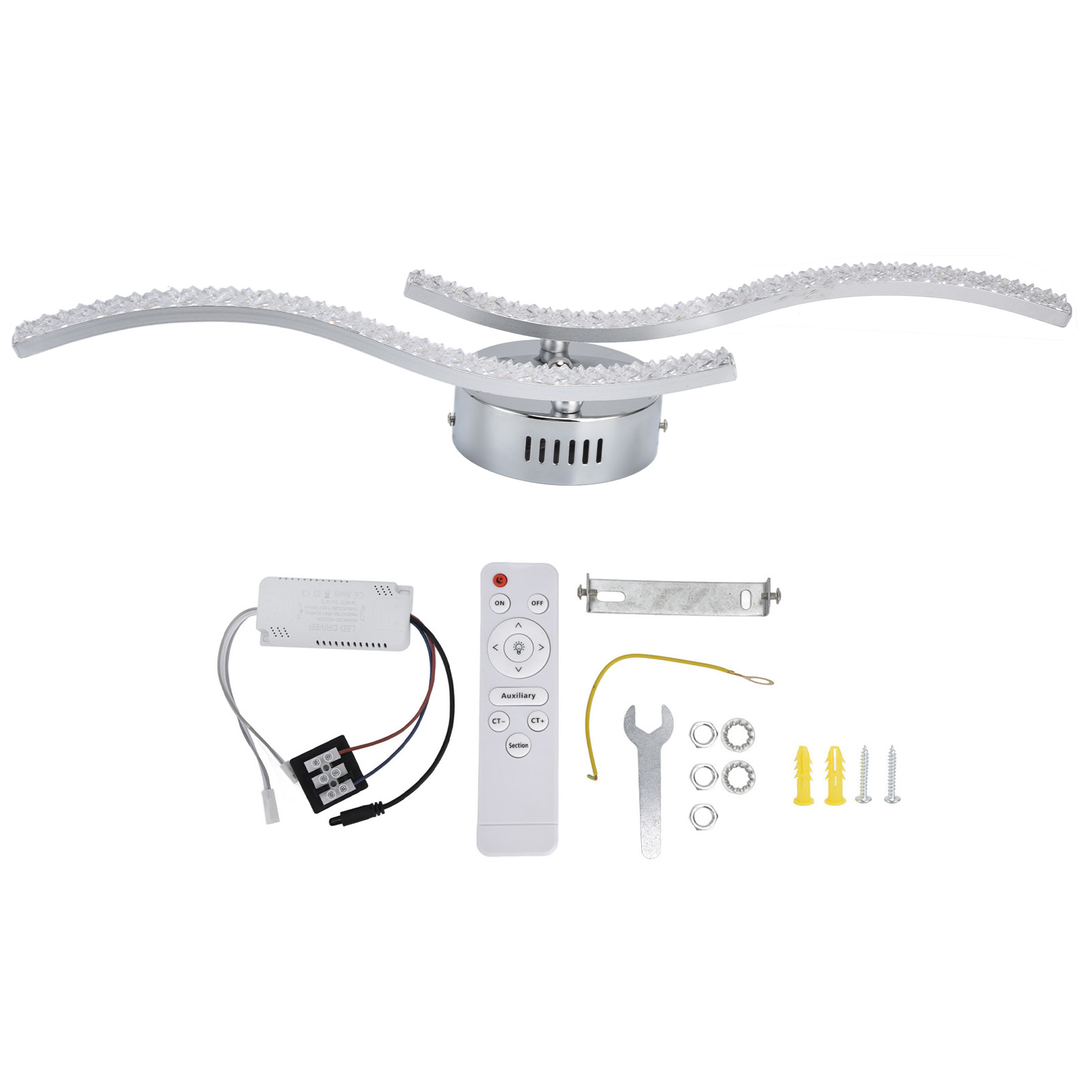 Led-deckenleuchte Mit Dimmer Und Fernbedienung, Moderne Leuchte Für Wohn- Oder Schlafzimmer, 3 Farbtemperaturen, Ac 85–265 V
