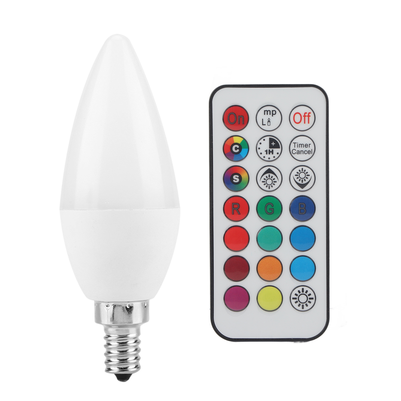 E12 3w Mehrfarben-led-lampe Mit Fernbedienung – Warmweiß Und Rgb, 85–265 V