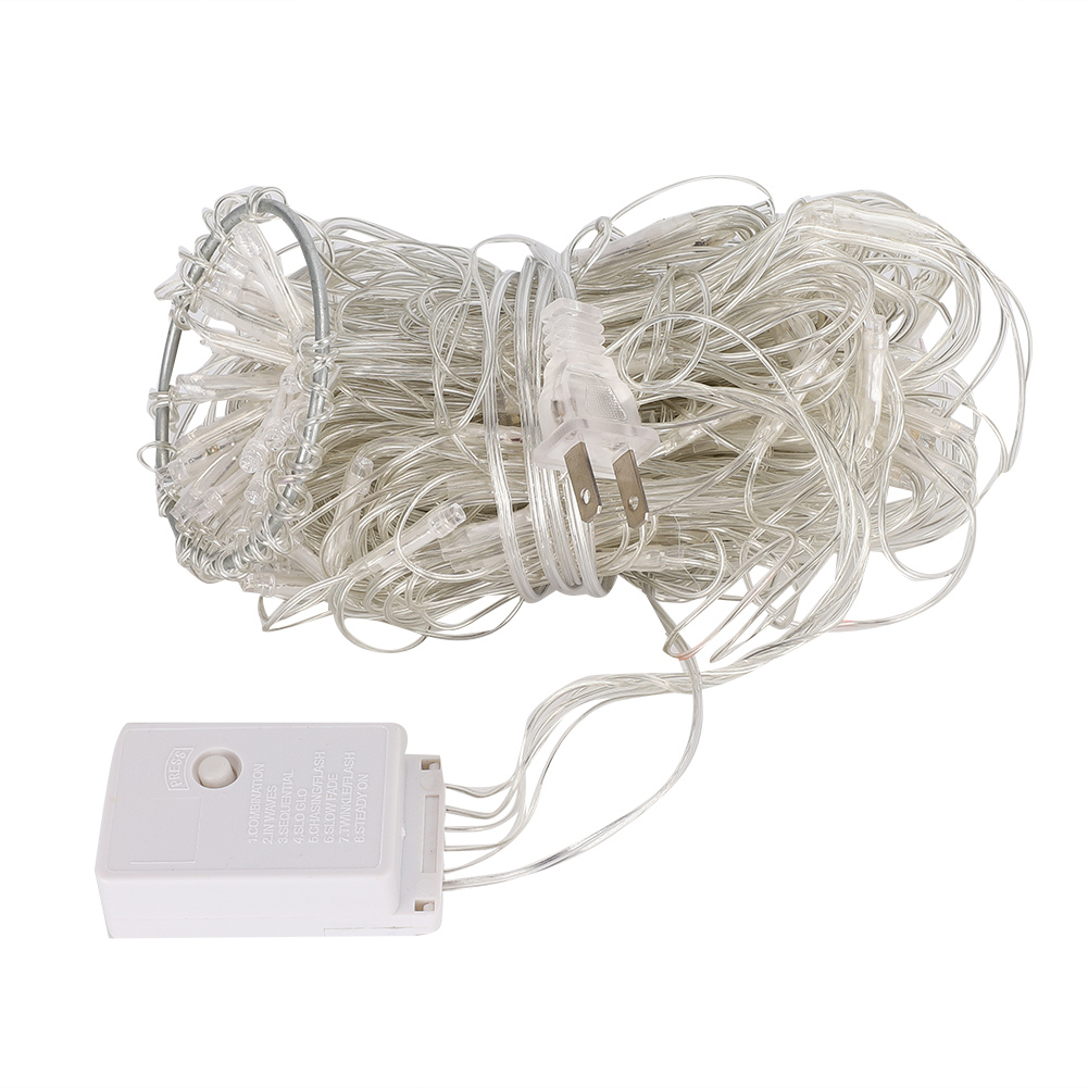 Dekoratives Led-netz Mit 160 Leds, 1,5 X 1,5 M – Bunte Lichter Für Indoor-partys – 110-v-us-stecker