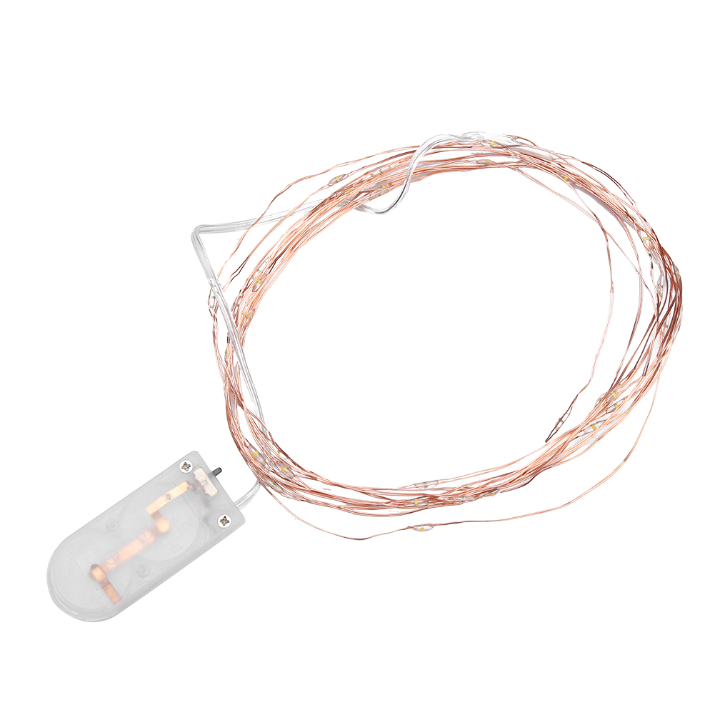 30 Led-lichterketten An Kupferdraht, Batteriebetrieben – Weihnachts-, Hochzeits- Und Diy-dekoration (mehrfarbig)