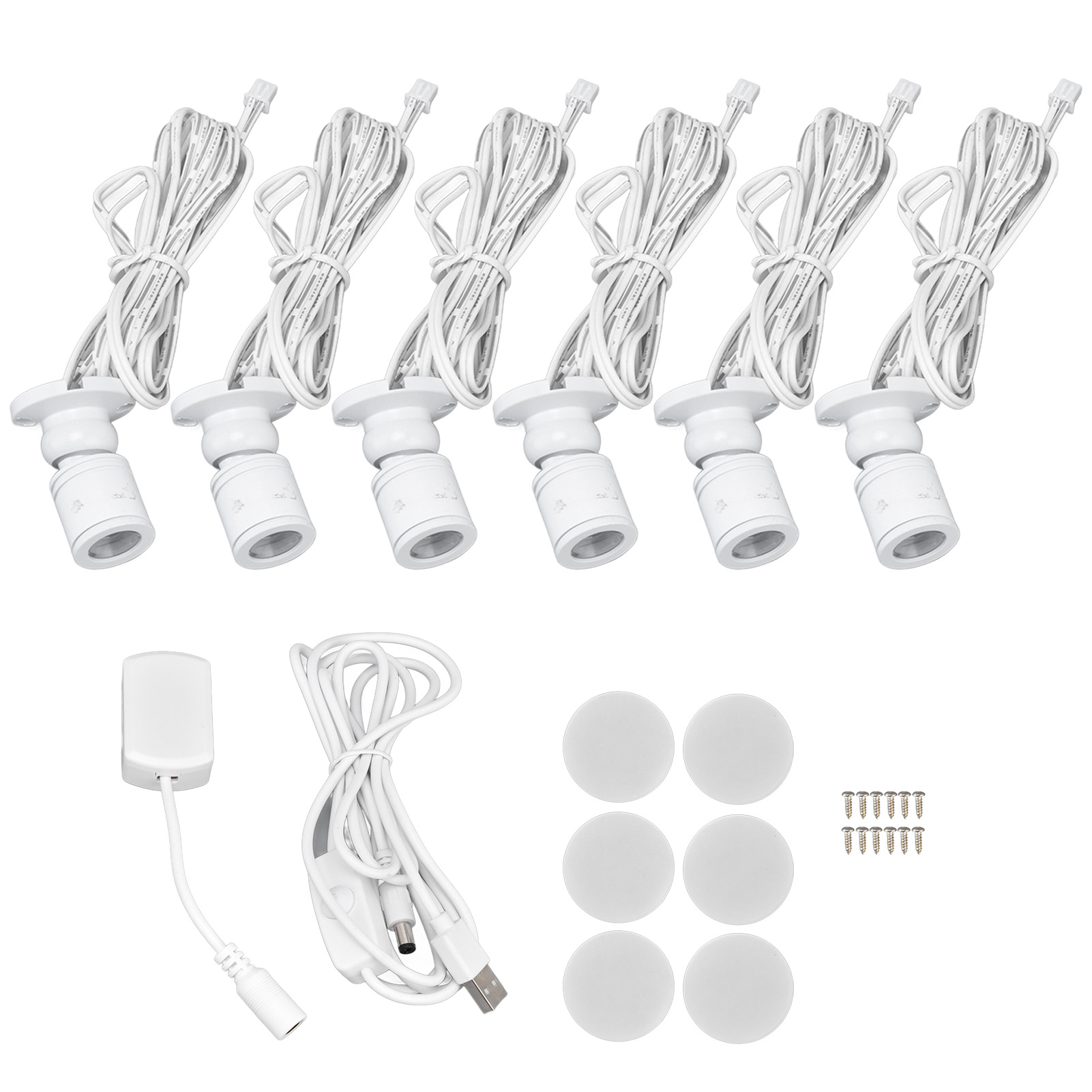 Led-regalleuchten, Usb-betrieben, Einstellbares Weißes Licht, 6 Stück, Einfache Installation