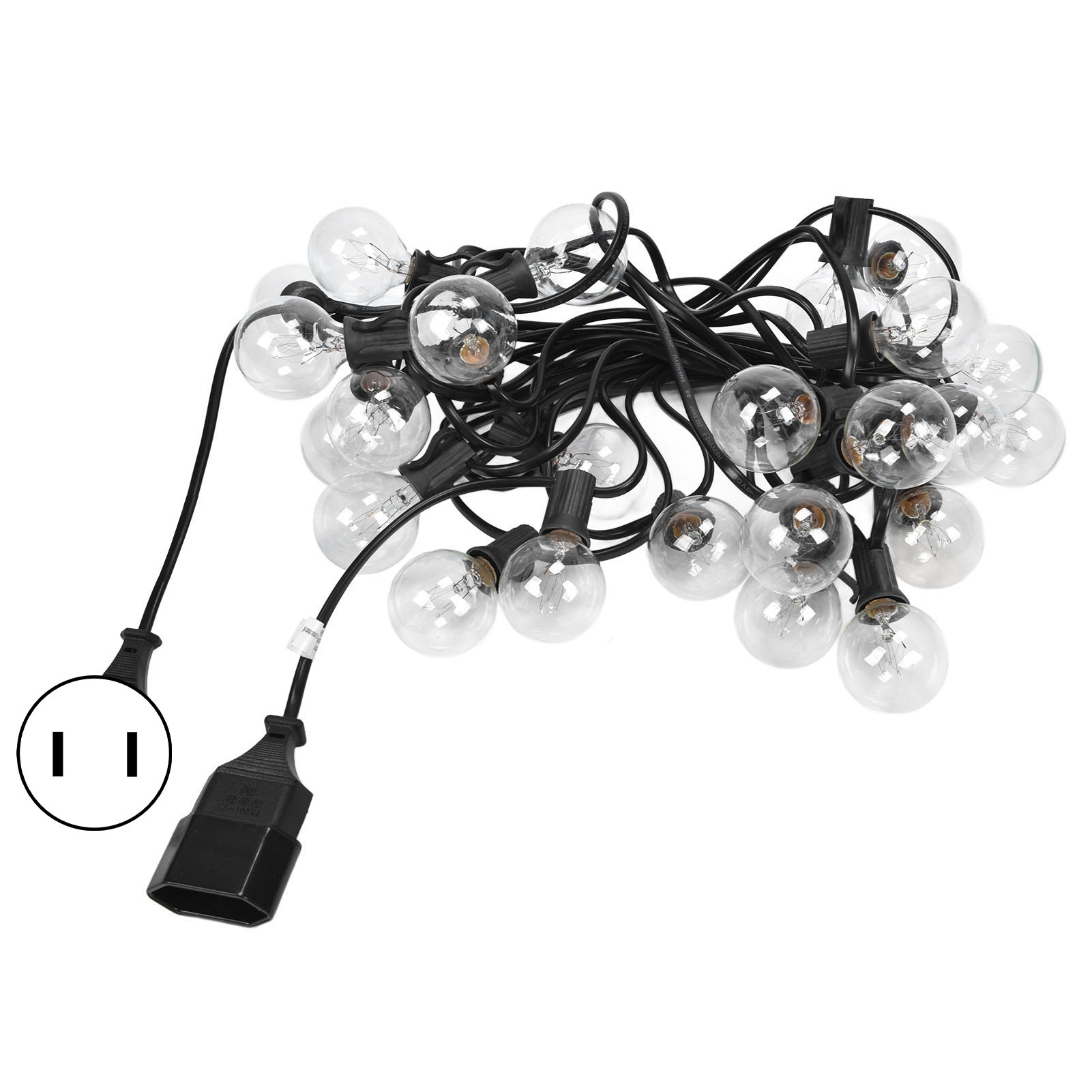 Wasserdichte Led-lichterkette, 7,65 M, 25 Lichter, Für Garten, Terrasse Und Zaundekoration
