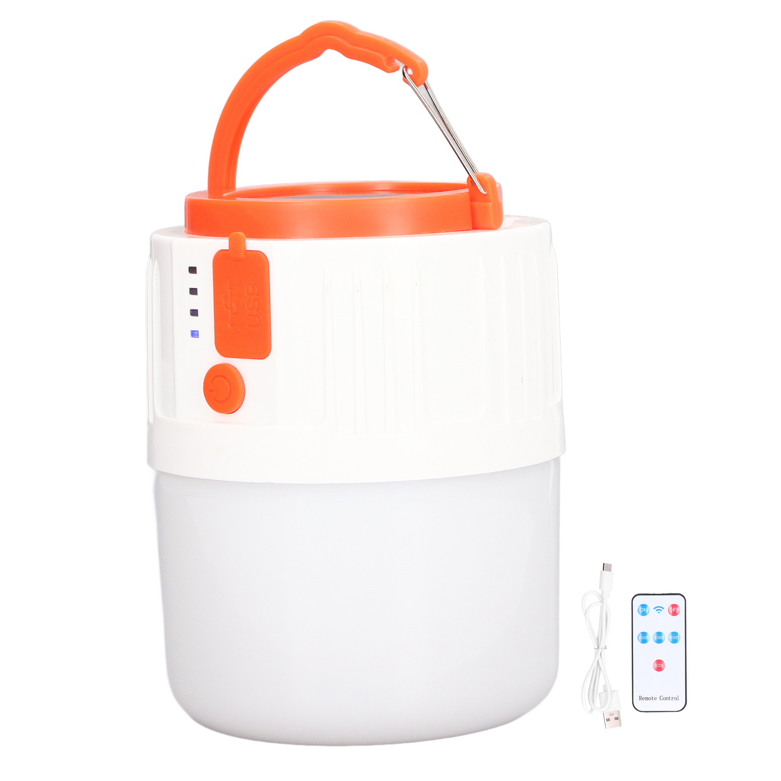 Wiederaufladbare Solar-campinglampe Mit Bewegungssensor, 5 Modi, Sprachsteuerung, Usb-anschluss, Wasserdicht Für Wanderungen Und Outdoor-aktivitäten