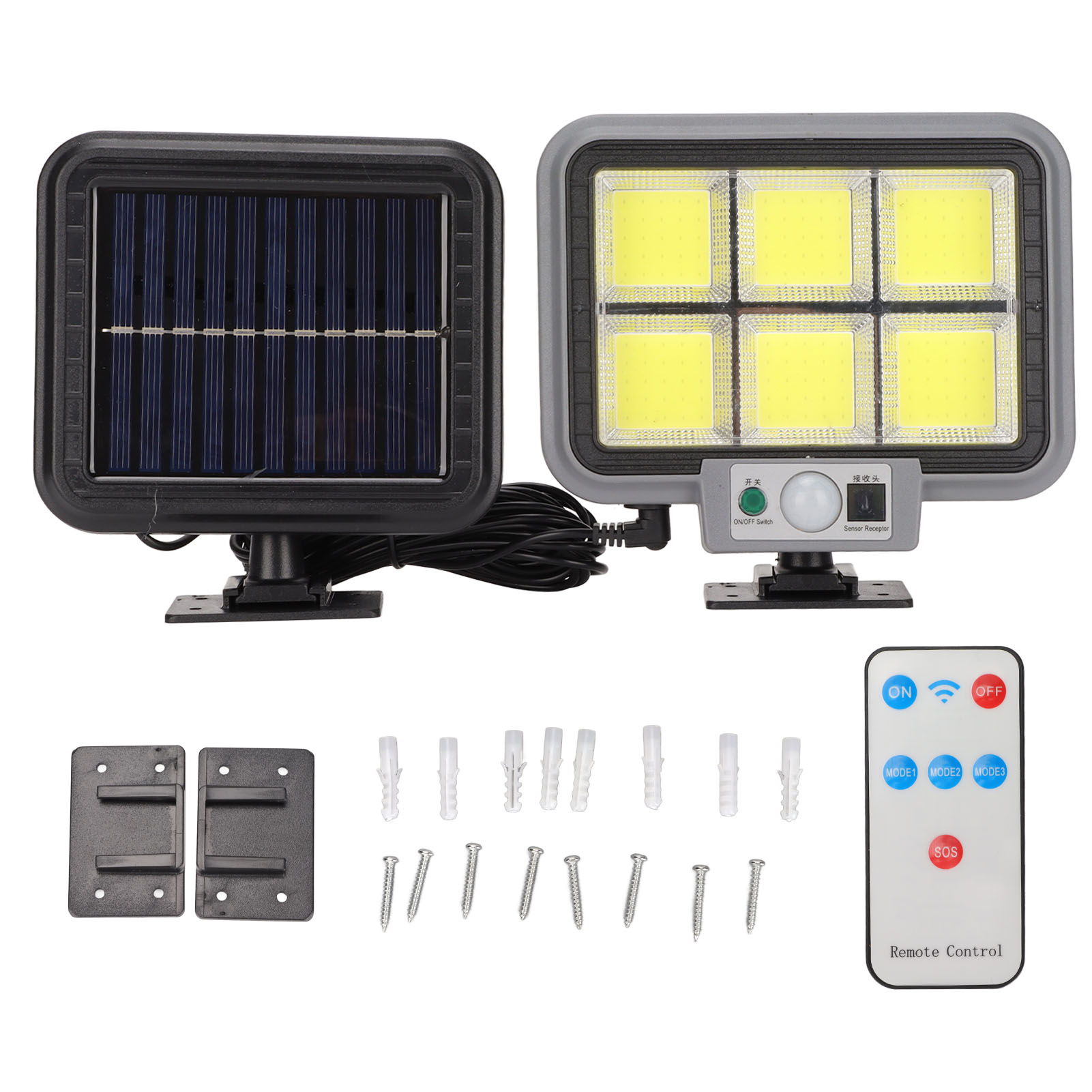 Solarbetriebener Led-fluter Für Den Außenbereich Mit Bewegungsmelder, 150 W, Beleuchtung Für Garten, Einfahrt Und Sicherheit
