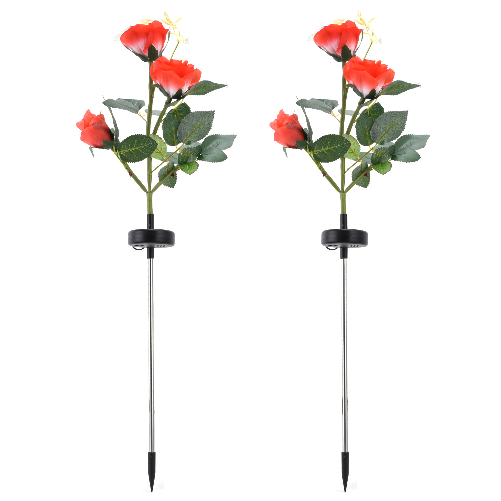 Stück Led-rosen-solar-wasserdichte-garten- Und Landschaftsleuchten