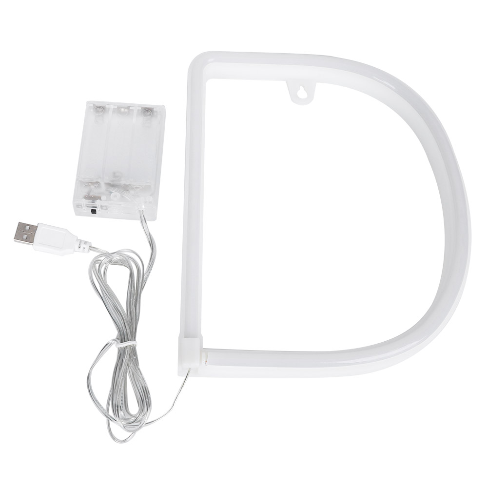 Dekorative D-förmige Led-hochzeitsleuchte – Originelles Und Leuchtendes Rosa Geschenk