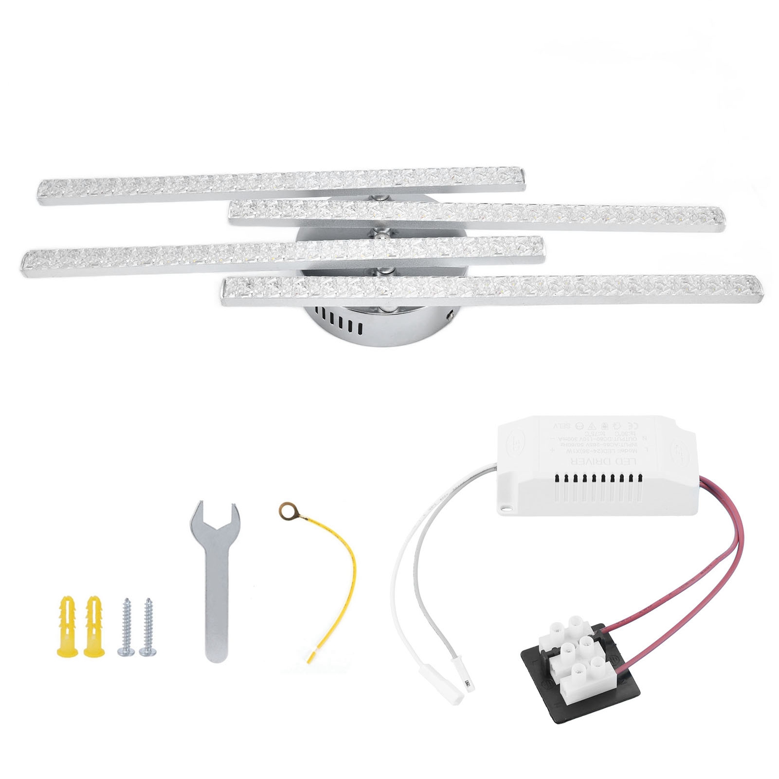 Moderne 4-panel-led-deckenleuchte – Warmweißes Licht Für Wohnzimmer, Büro Oder Restaurant, 85–265 V Wechselstrom