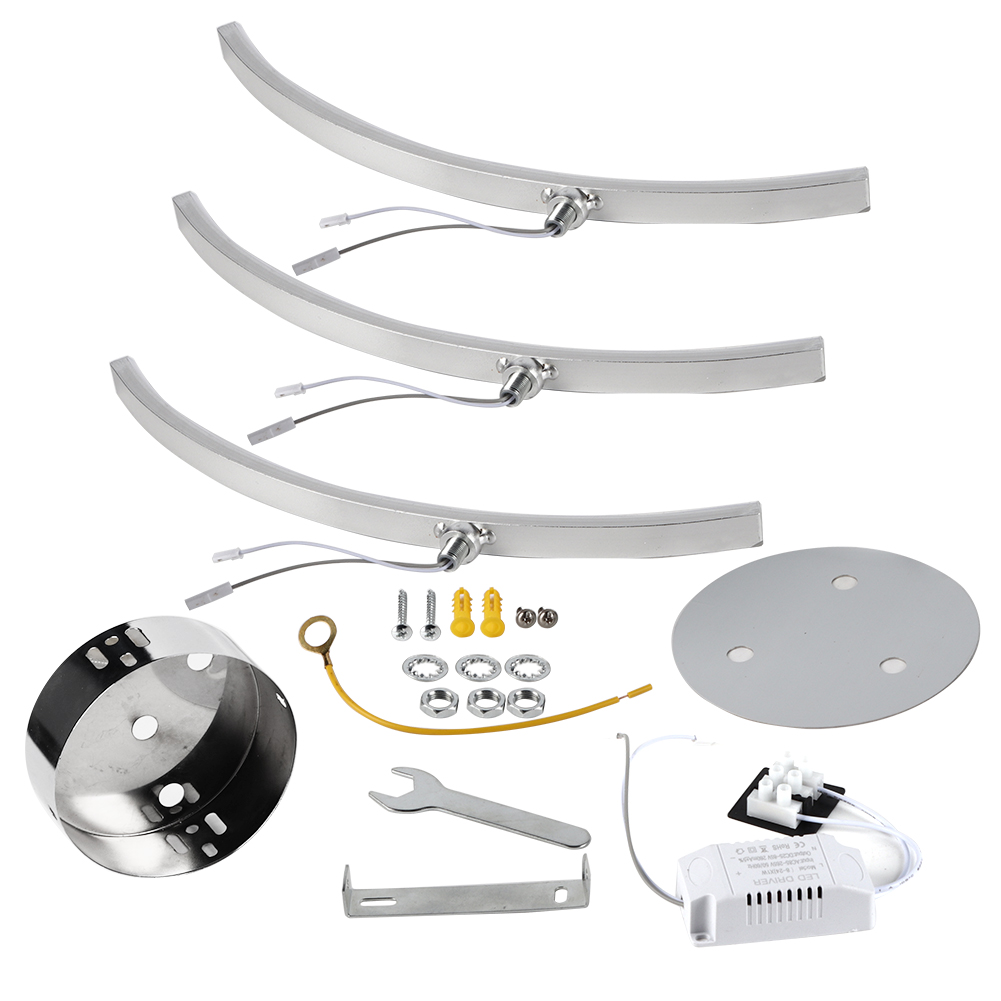 11-w-led-deckenleuchte In Warmweiß Für Schlafzimmer Oder Balkon, Ac 85–265 V, Chrom-finish