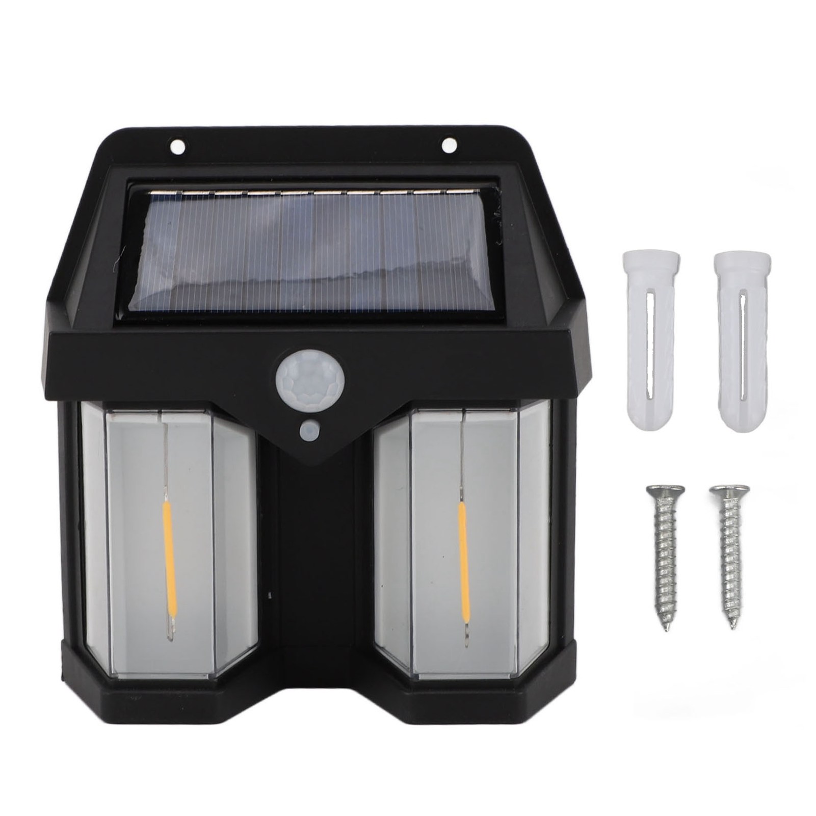 Quadratische Solarleuchte Mit Bewegungsmelder, 2 Lichtquellen, 3 Modi, Ip65 Wasserdicht Für Wand, Terrasse Und Einfahrt