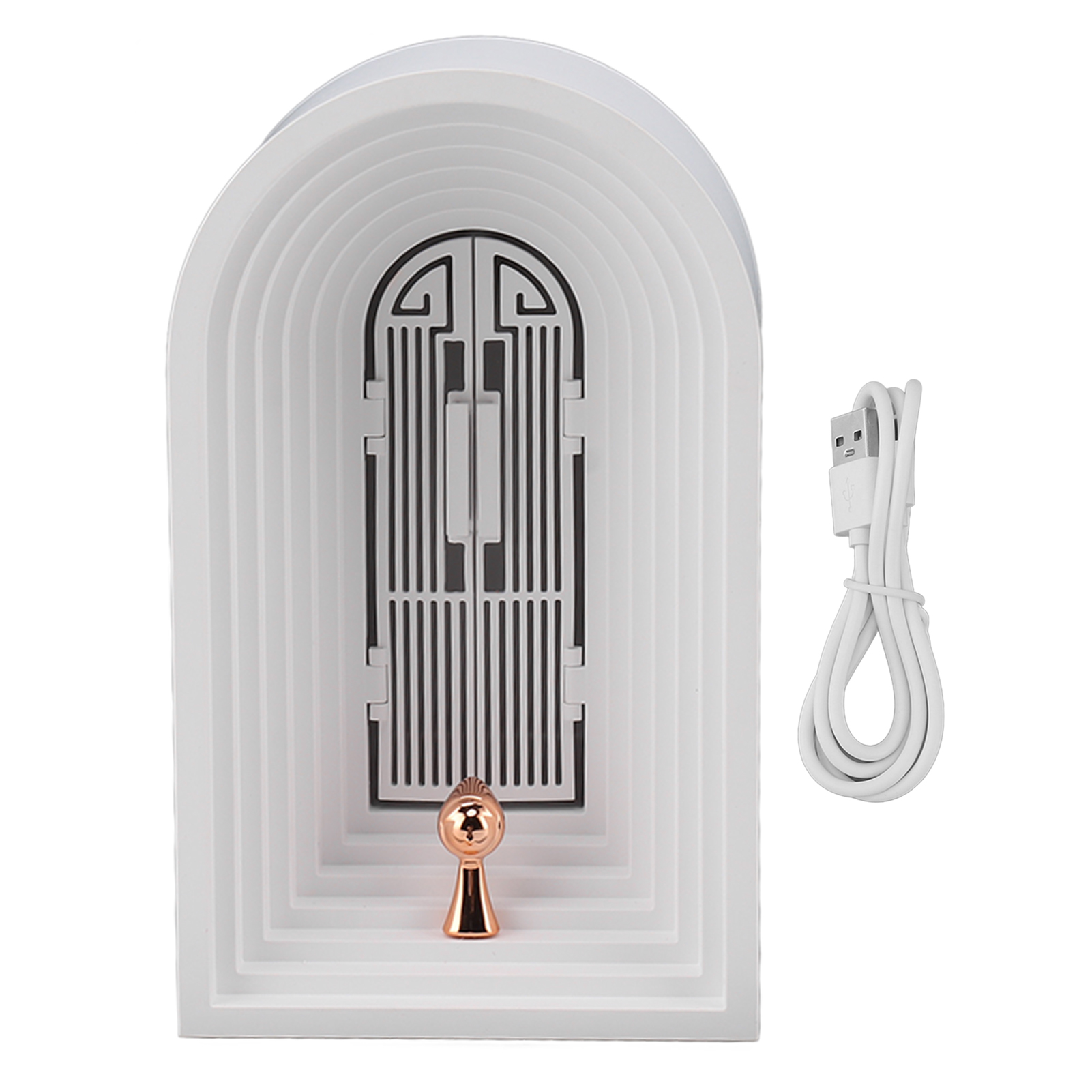 Wiederaufladbare Usb-nachttischlampe Mit Einstellbarer Helligkeit, Weißer Nordischer Stil Für Schlafzimmer Und Studentenwohnheim, Gestaltung Einer Oase Der Ruhe.