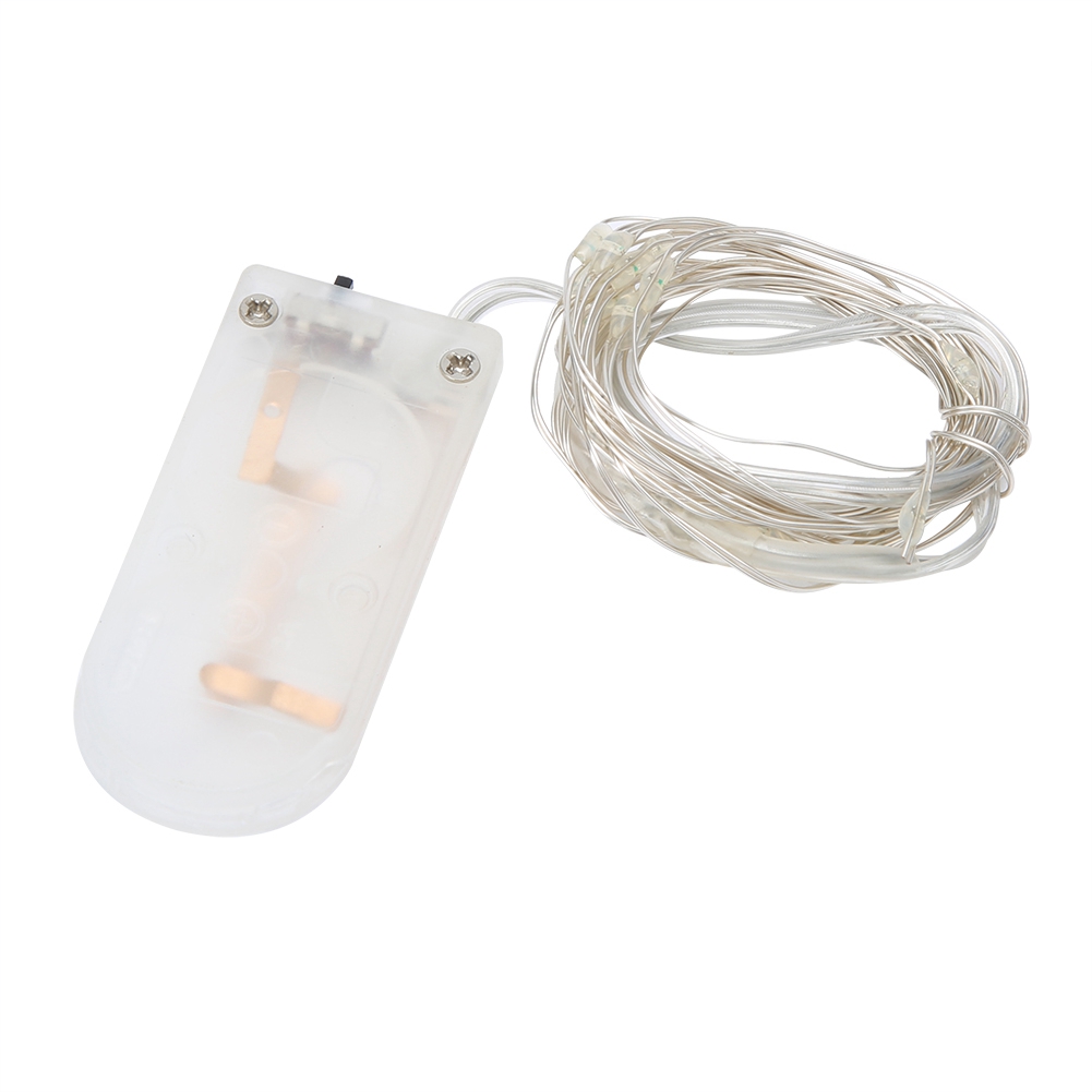 M Lange Led-lichterkette Aus Kupferdraht, Wasserdicht, Lila, Für Garten-, Hochzeits- Und Partydekoration