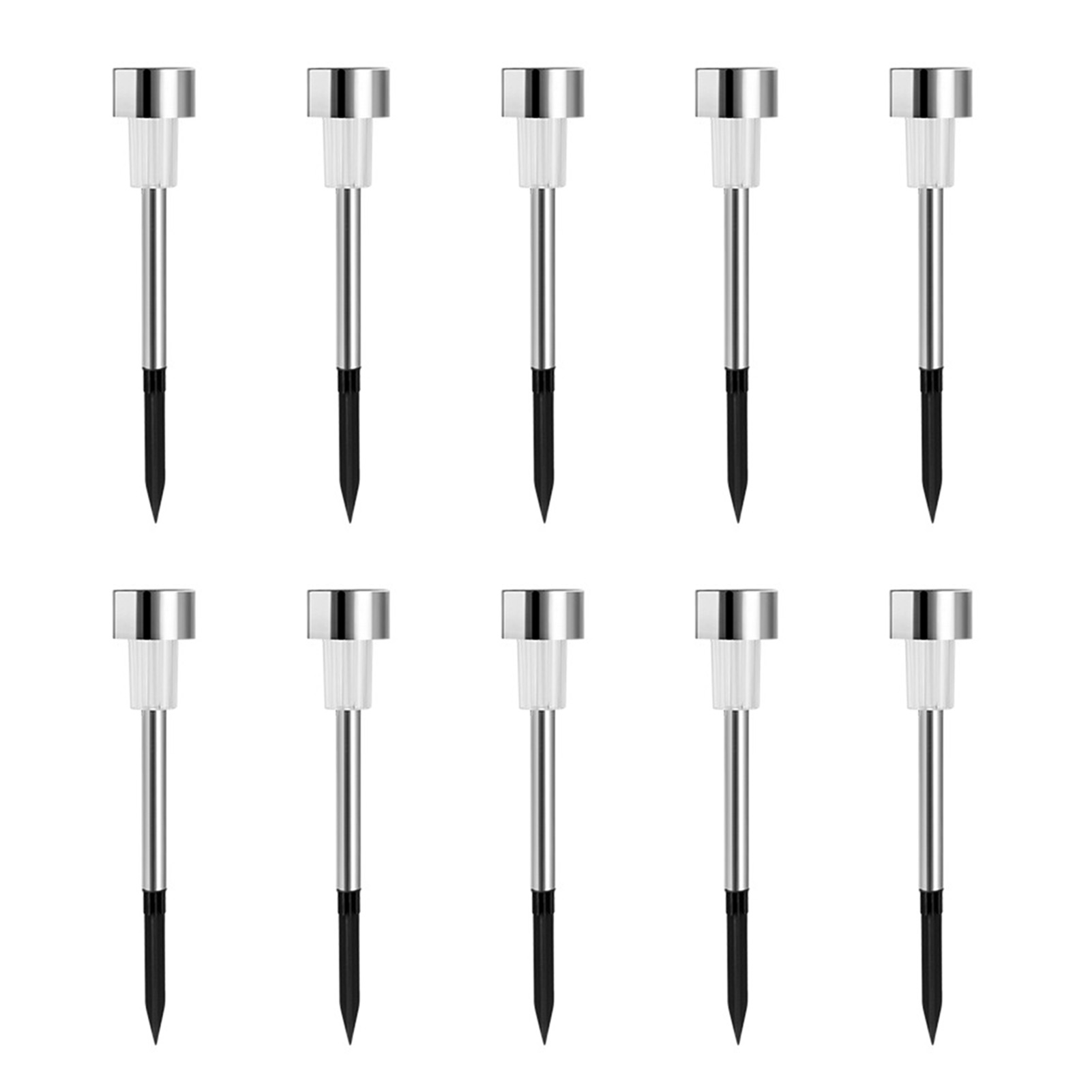 10 Solarleuchten (4,5 Cm) Für Garten, Einfahrt, Rasen, Außendekoration, Terrasse, Hof Mit Warmem Licht