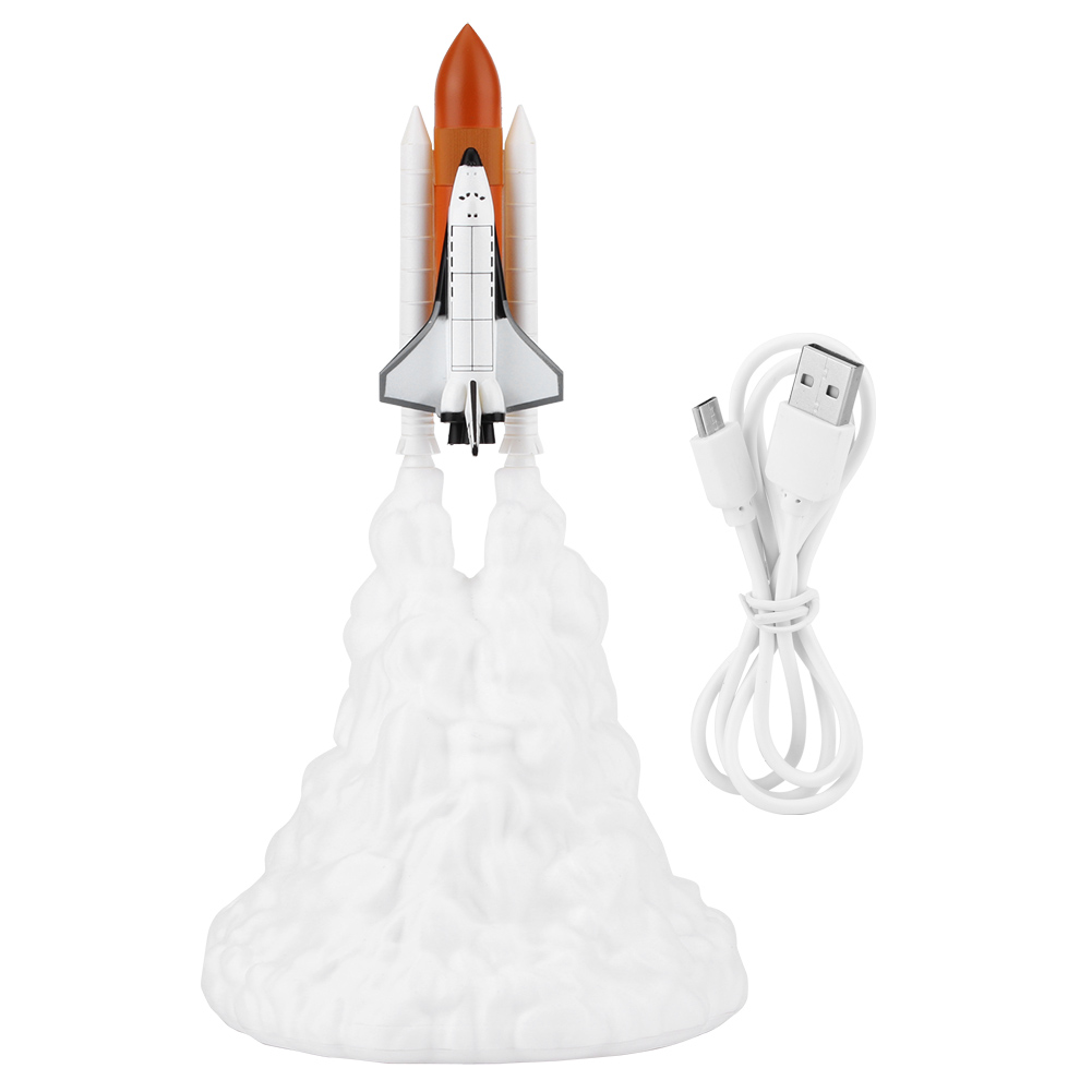 3d-led-usb-weltraumraketenlampe Als Nachtlicht Für Kinderzimmerdekoration, 110–220 V, 28 Cm